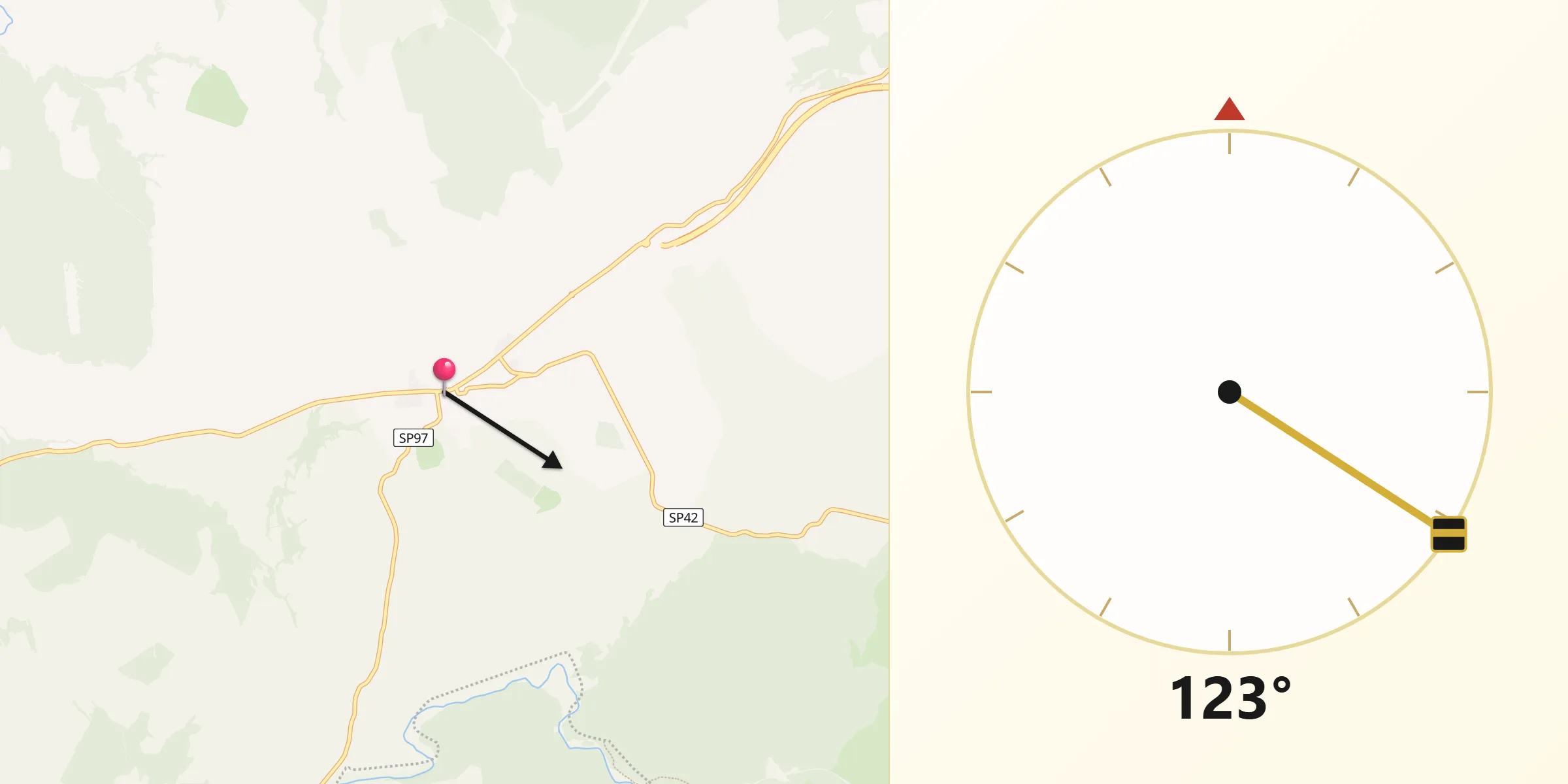 Direzione della Qibla da Monte Romano