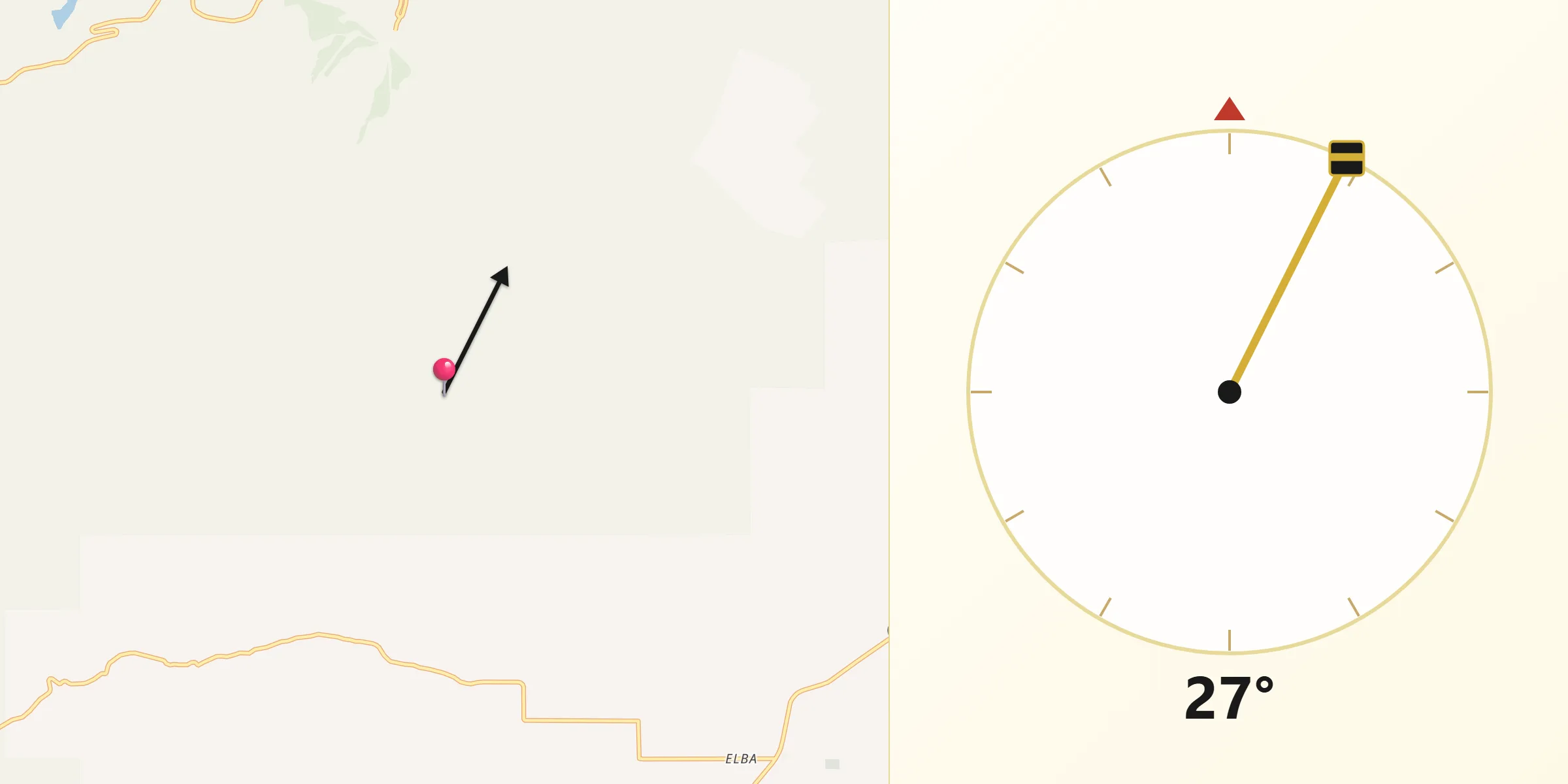 Qibla Direction from Cassia