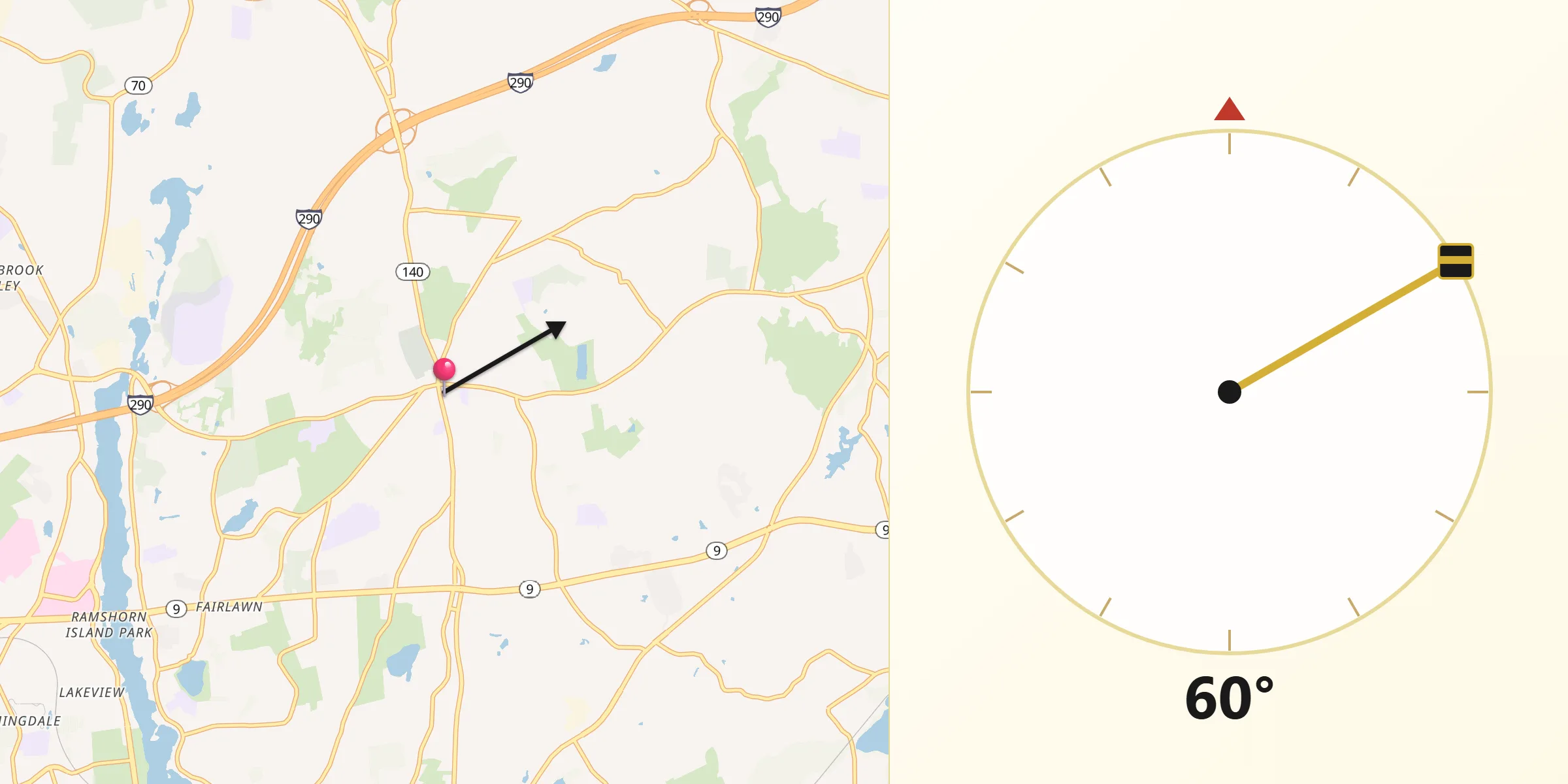 Qibla Direction from Shrewsbury