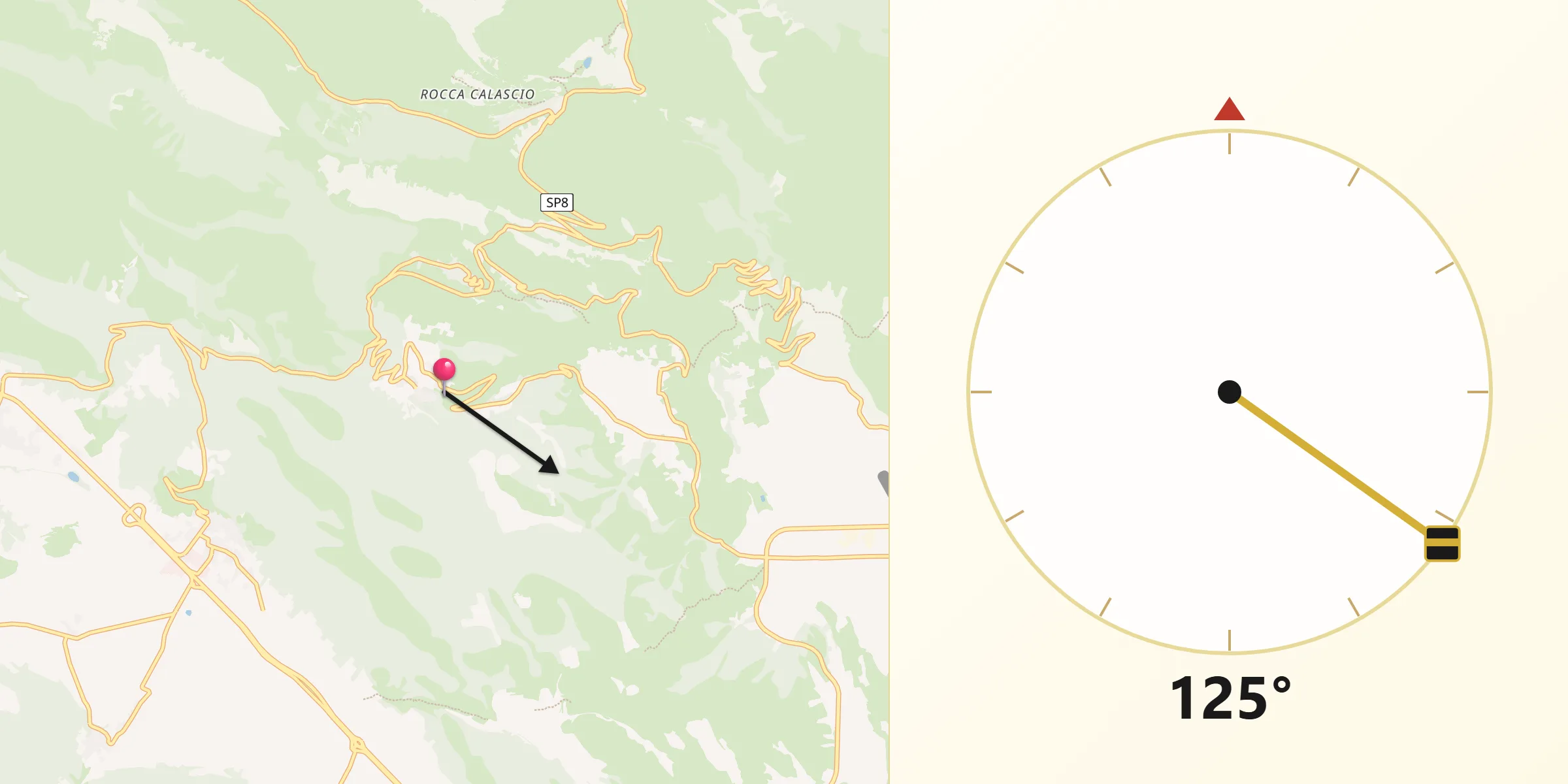 Direzione della Qibla da Carapelle Calvisio
