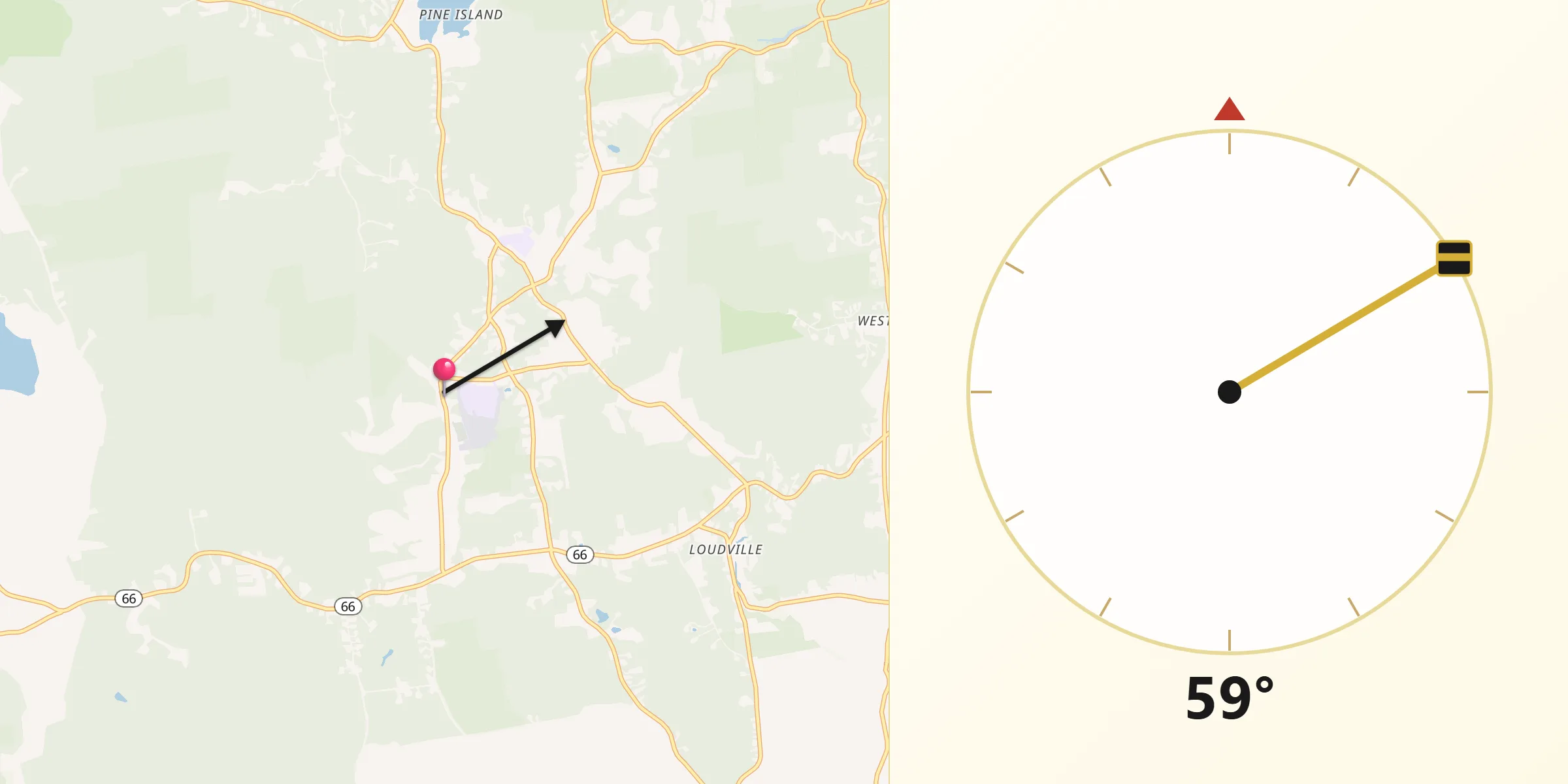 Qibla Direction from Westhampton