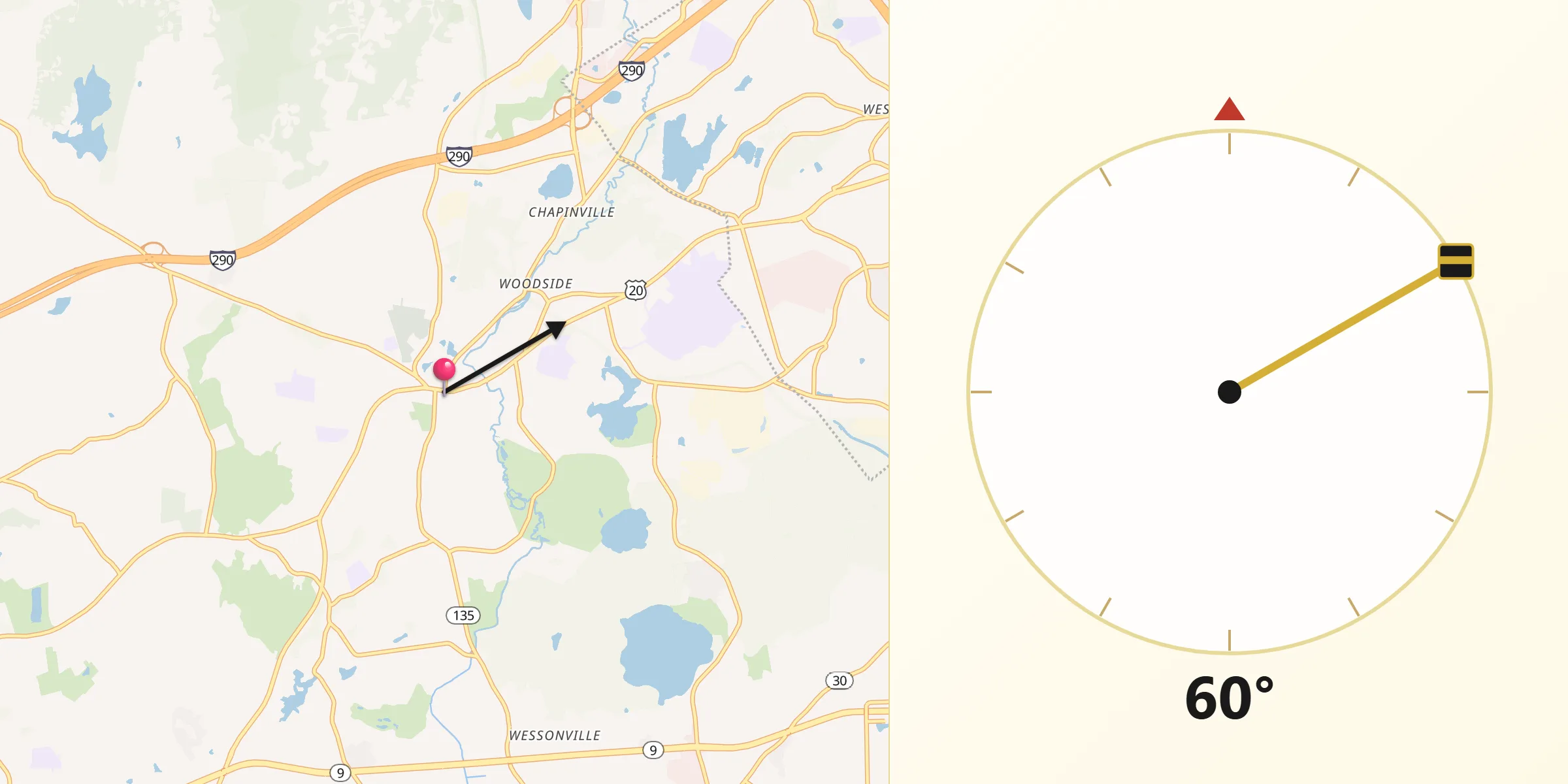 Qibla Direction from Northborough