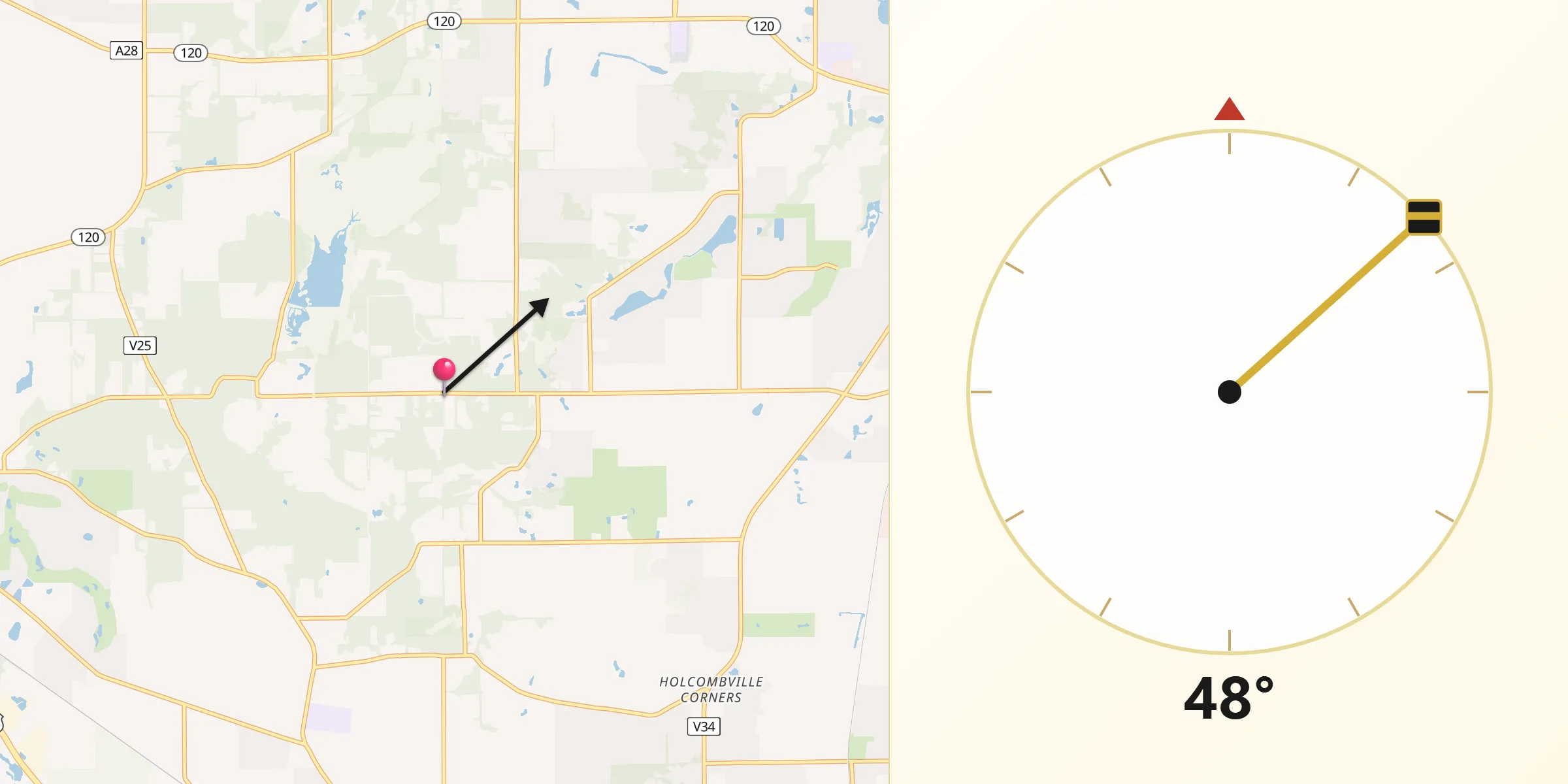 Qibla Direction from Bull Valley