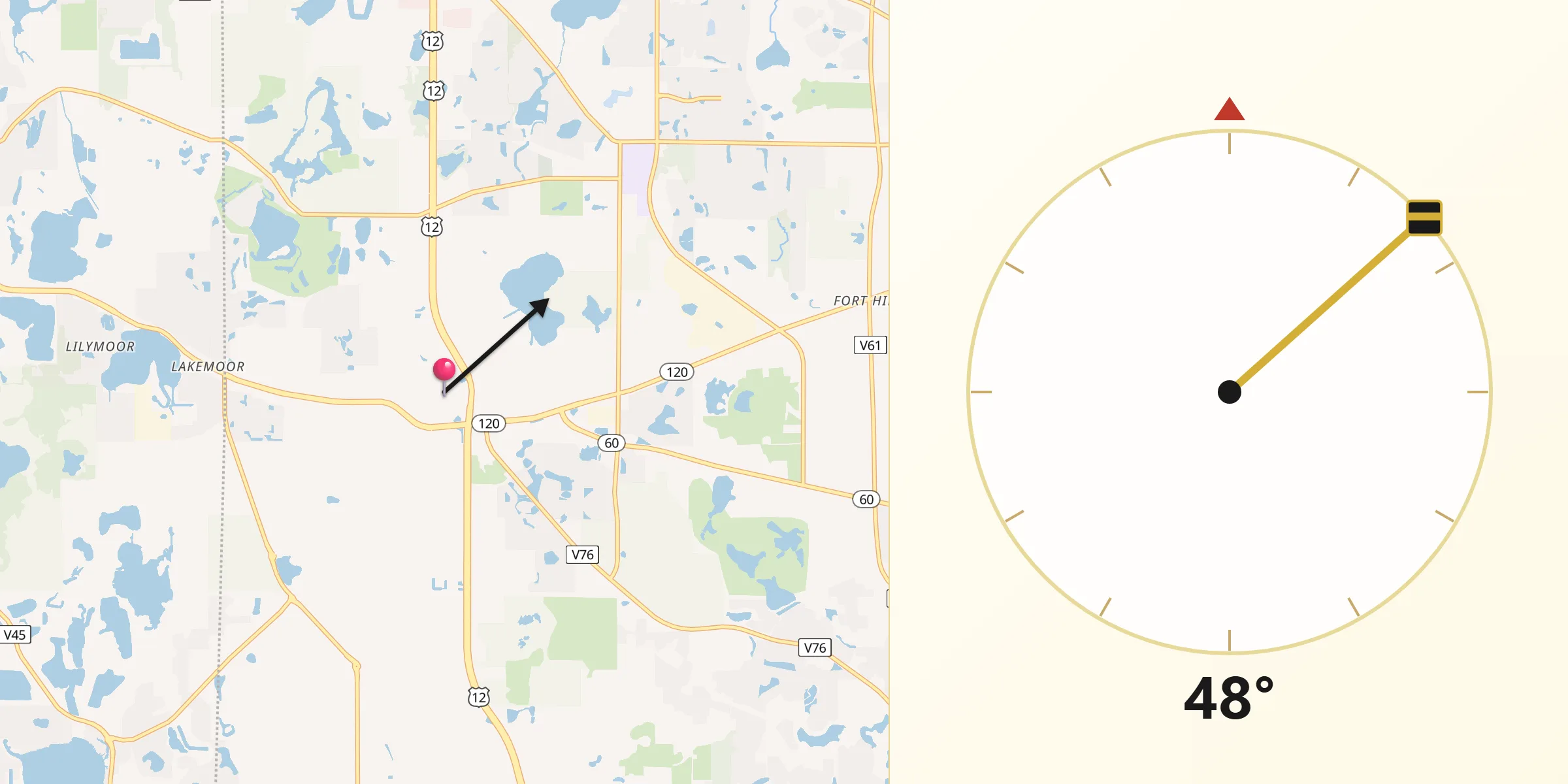 Qibla Direction from Volo