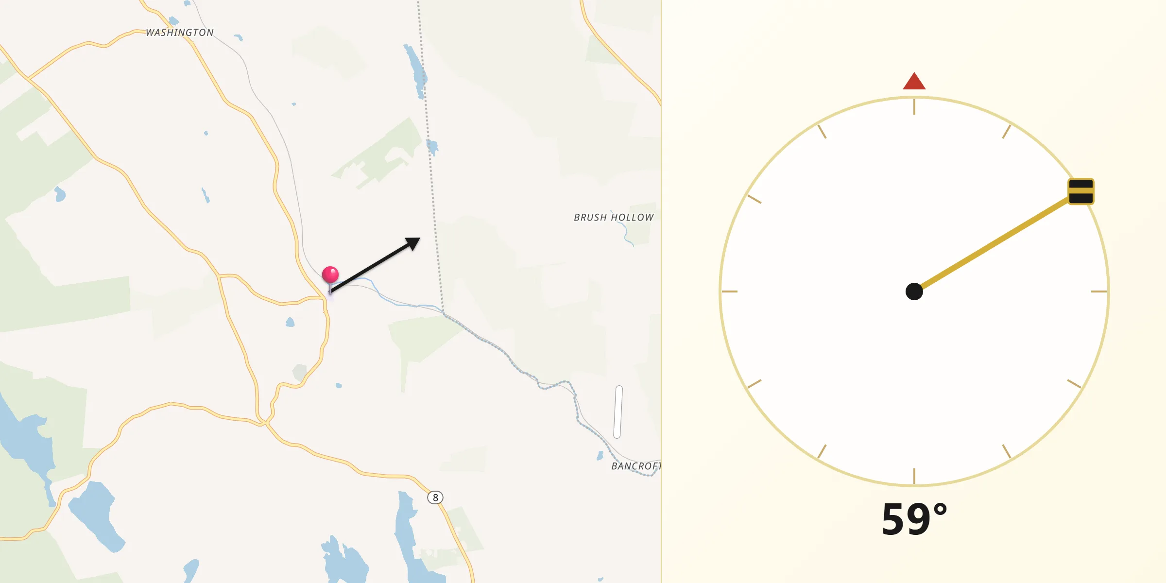Qibla Direction from Becket