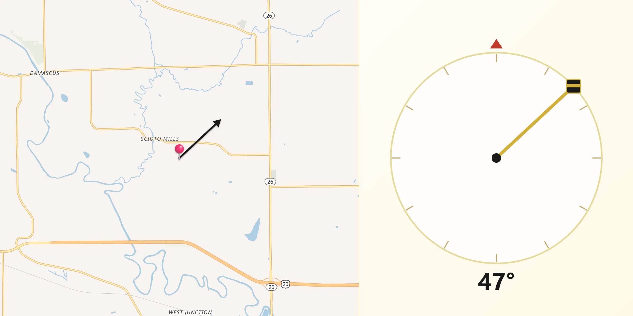 Qibla Direction from Stephenson