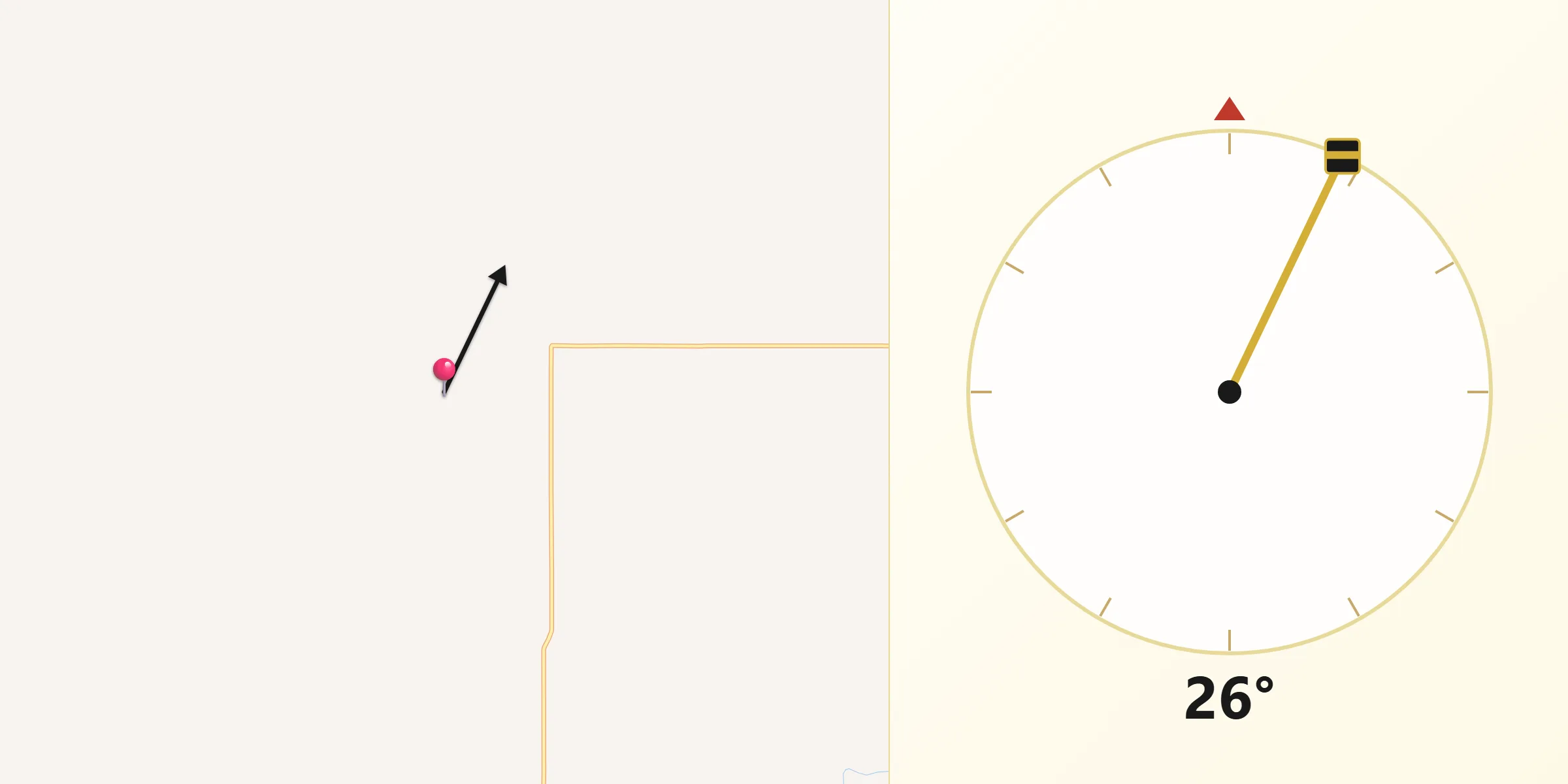 Qibla Direction from Twin Falls County