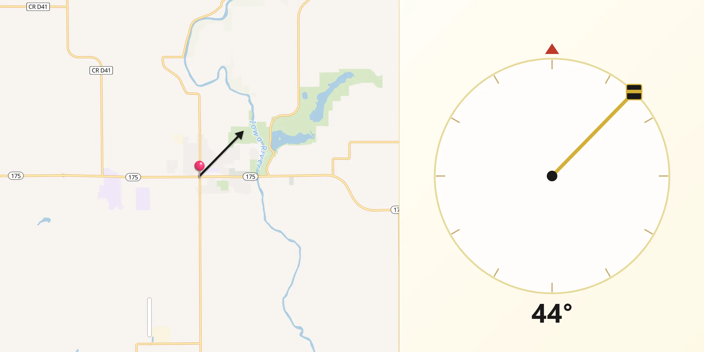 Qibla Direction from Eldora