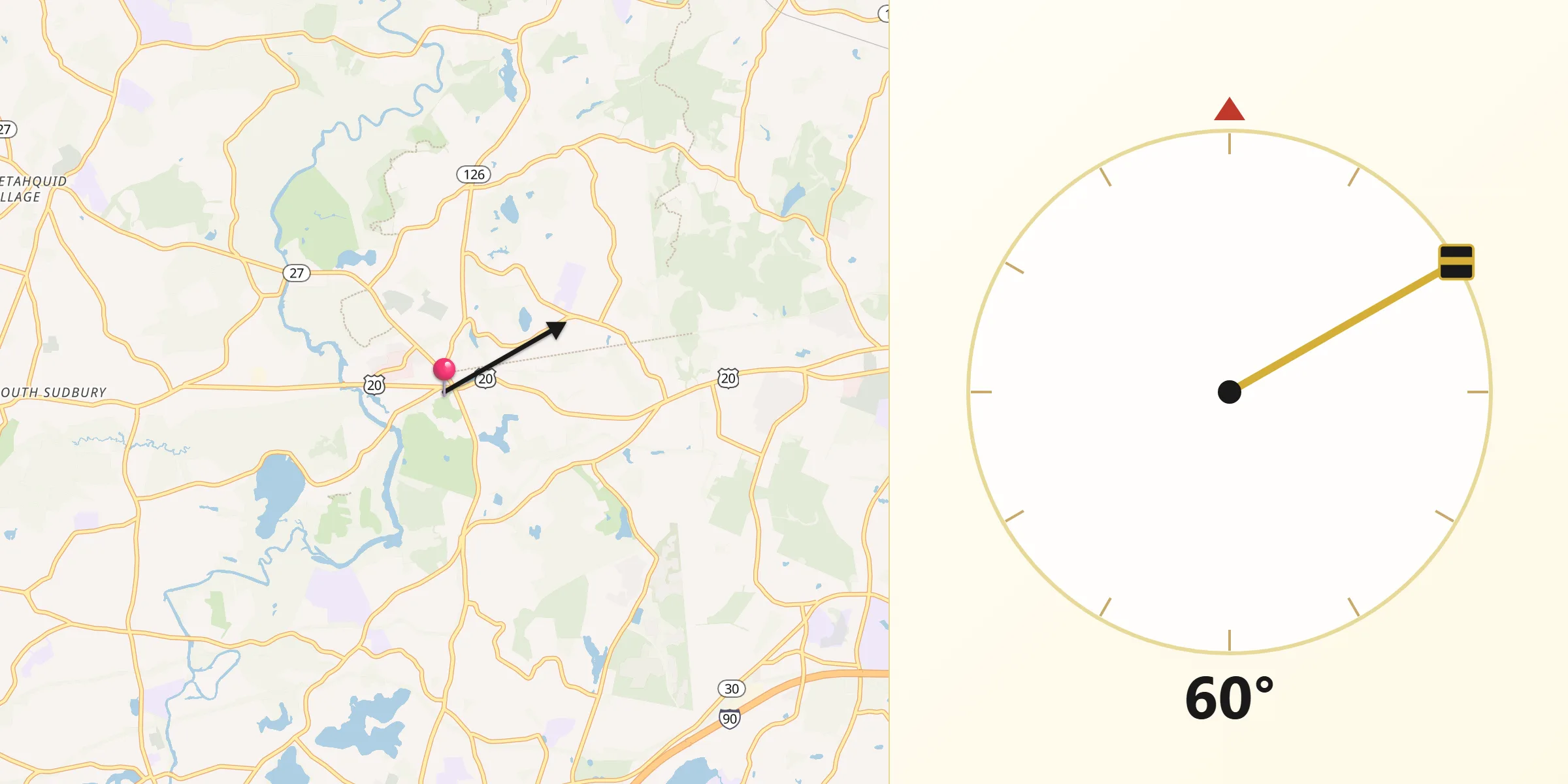 Qibla Direction from Wayland