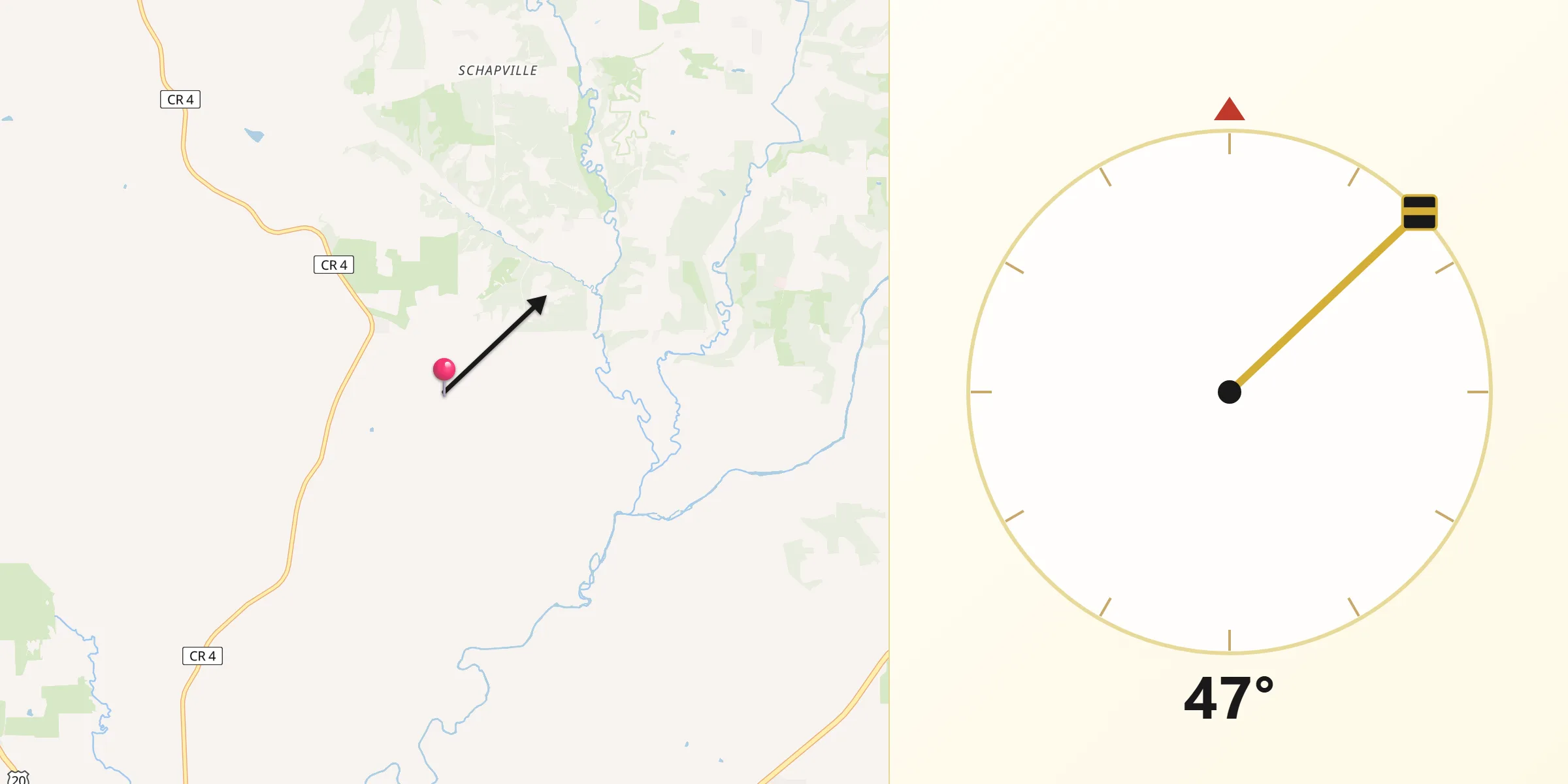 Qibla Direction from Jo Daviess
