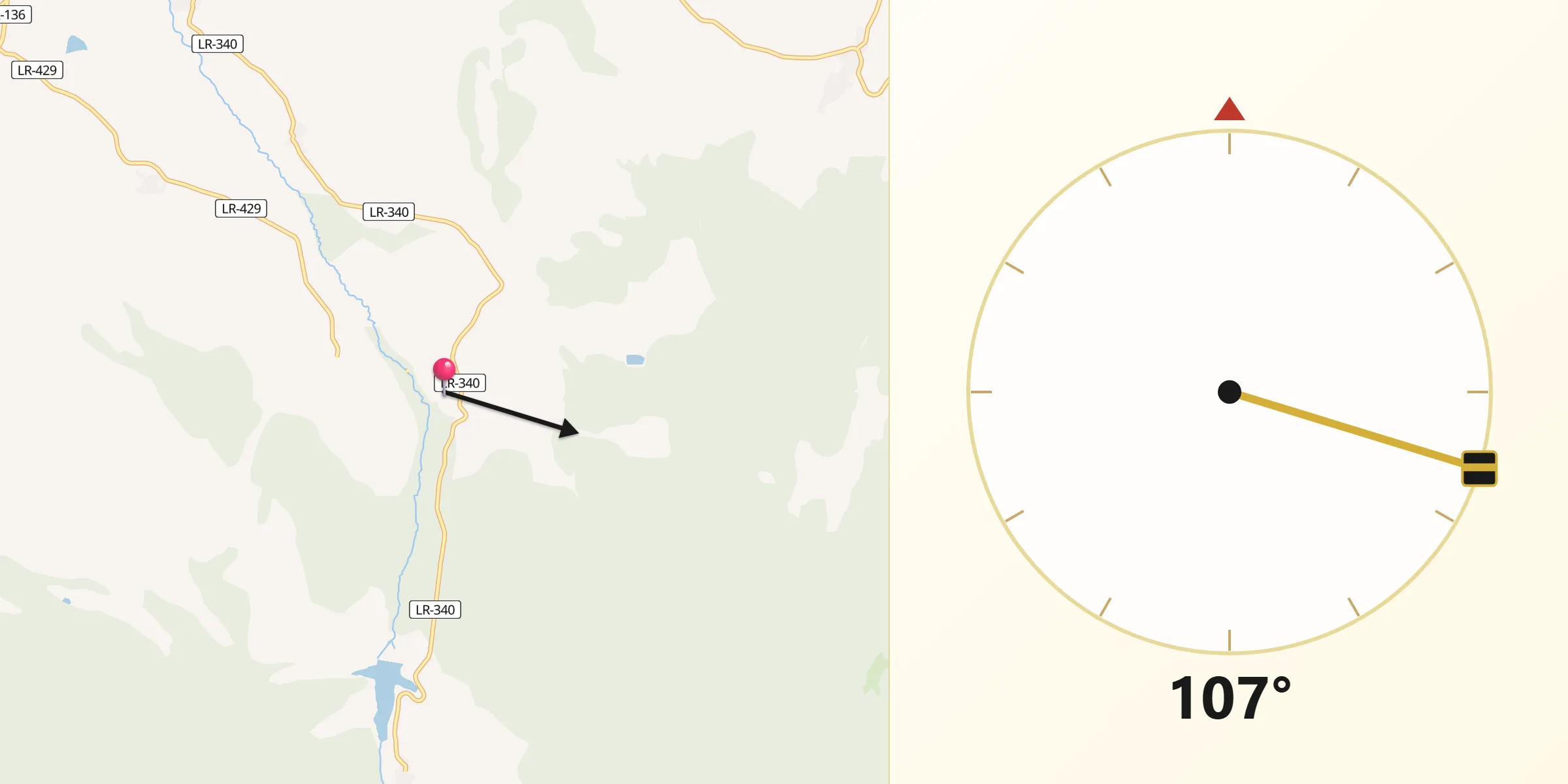 Dirección de la Qibla desde Santa Coloma