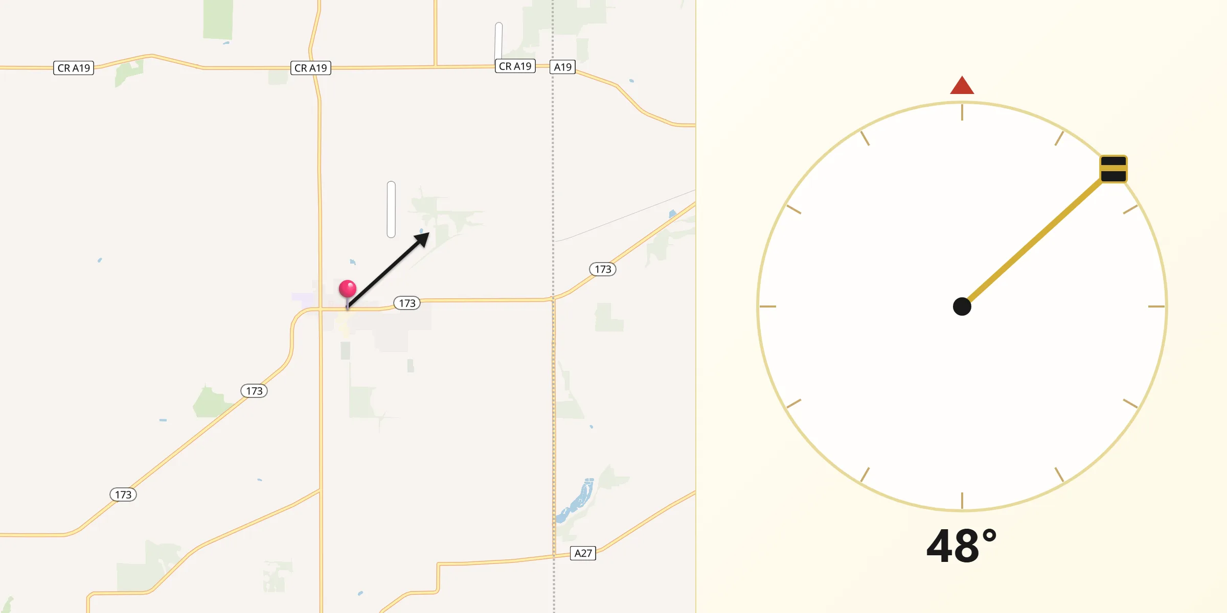 Qibla Direction from Capron