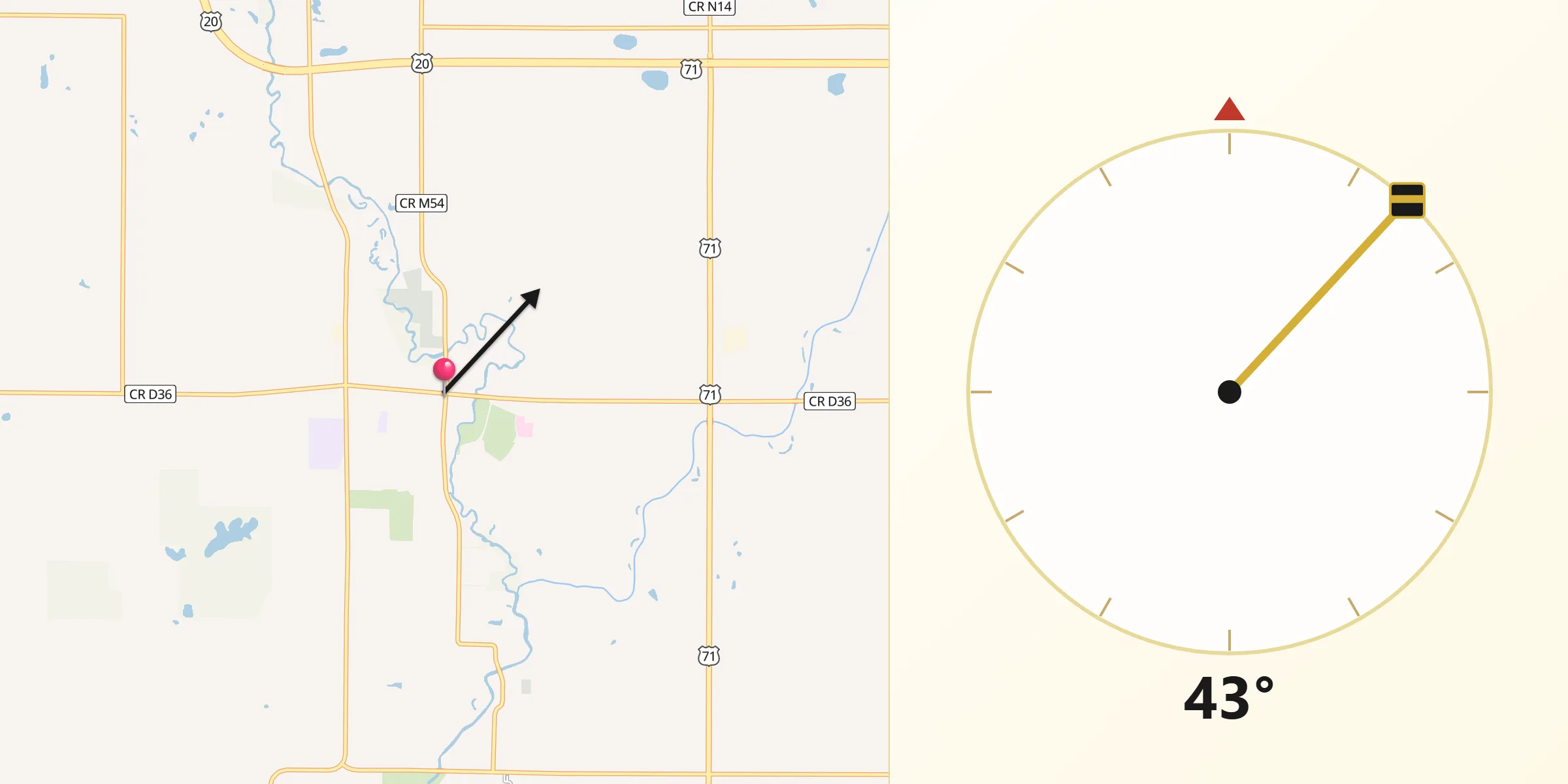 Qibla Direction from Sac City