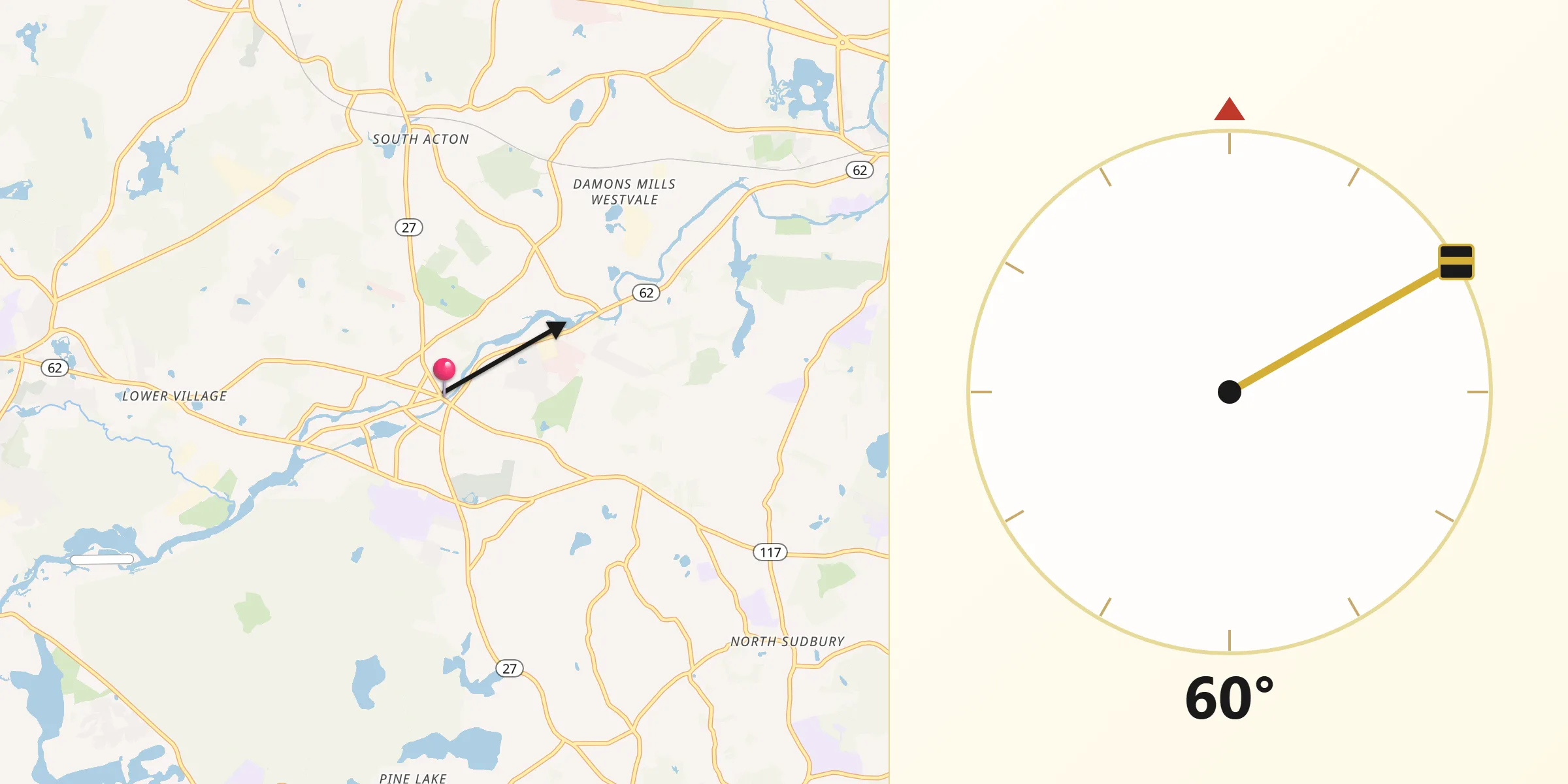 Qibla Direction from Maynard
