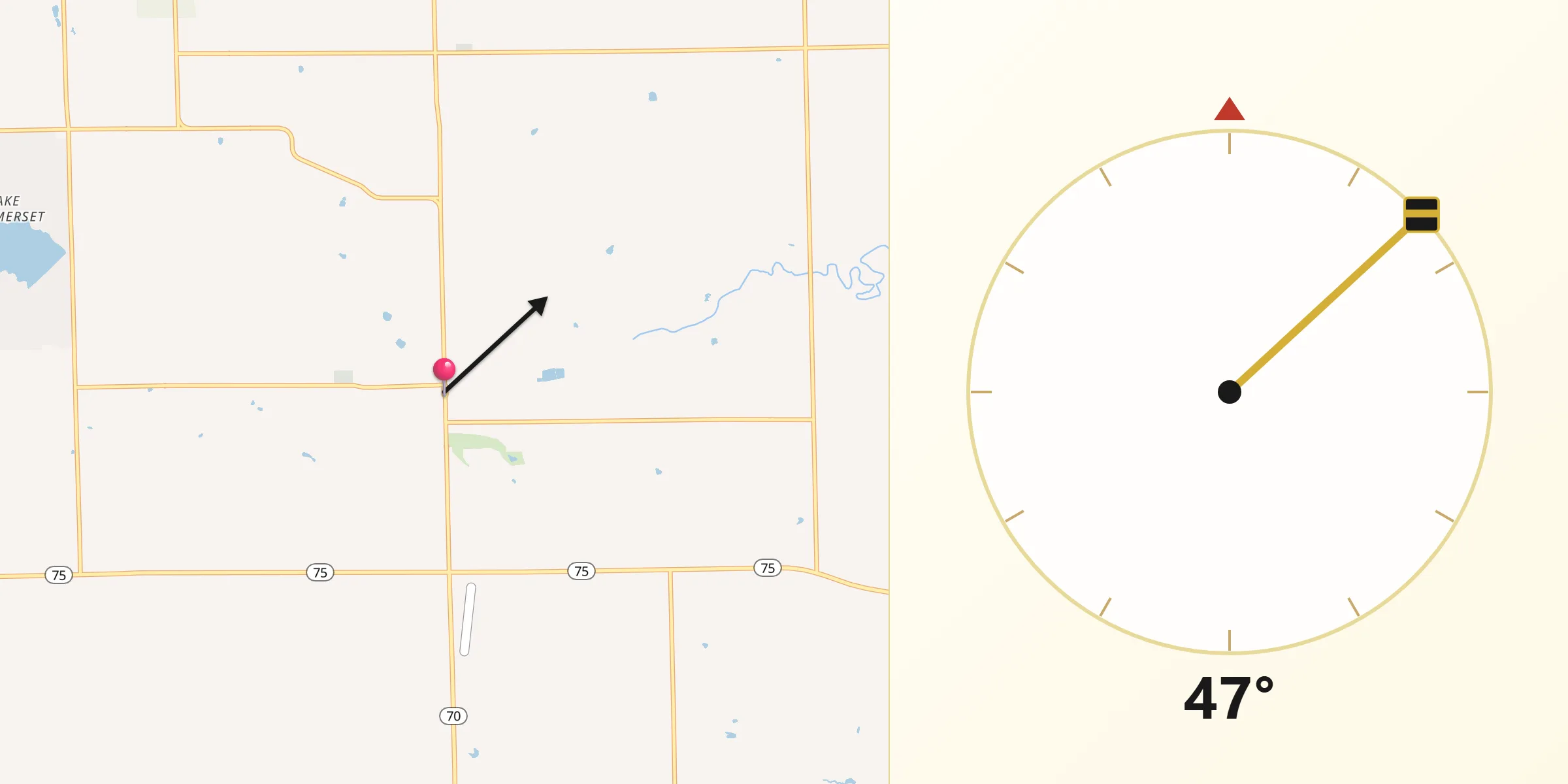 Qibla Direction from Durand