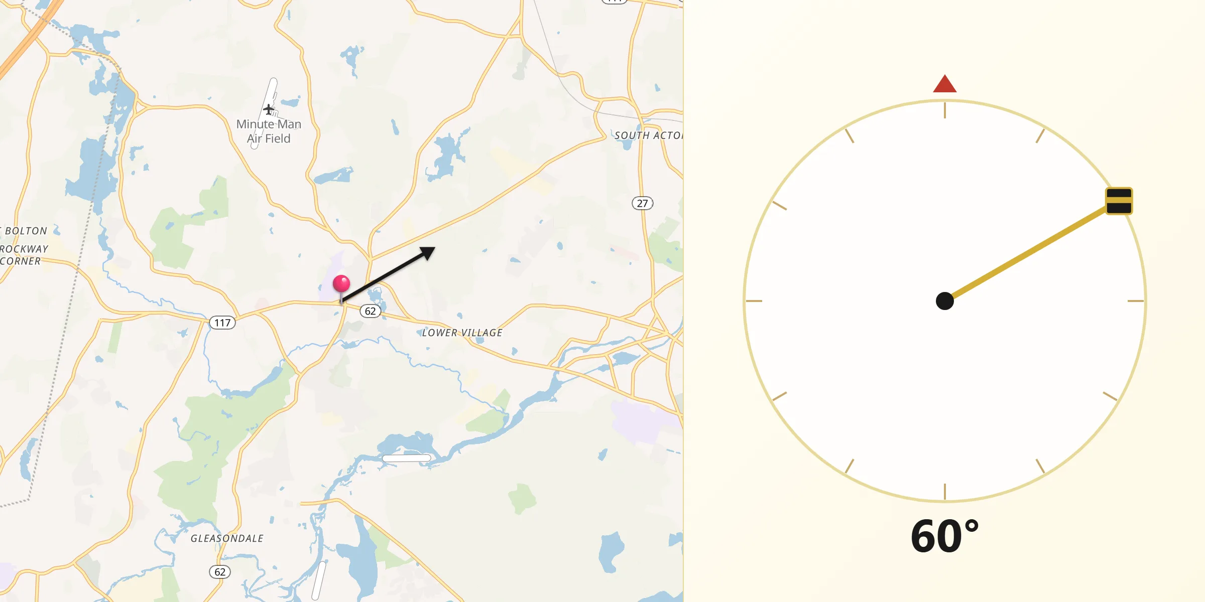 Qibla Direction from Stow
