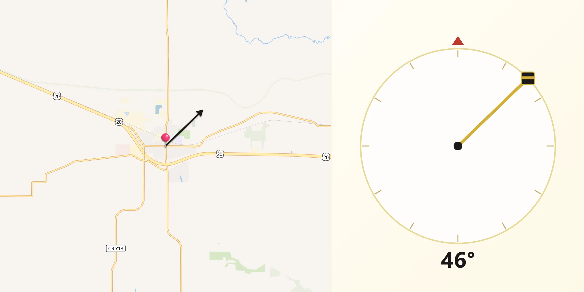 Qibla Direction from Farley