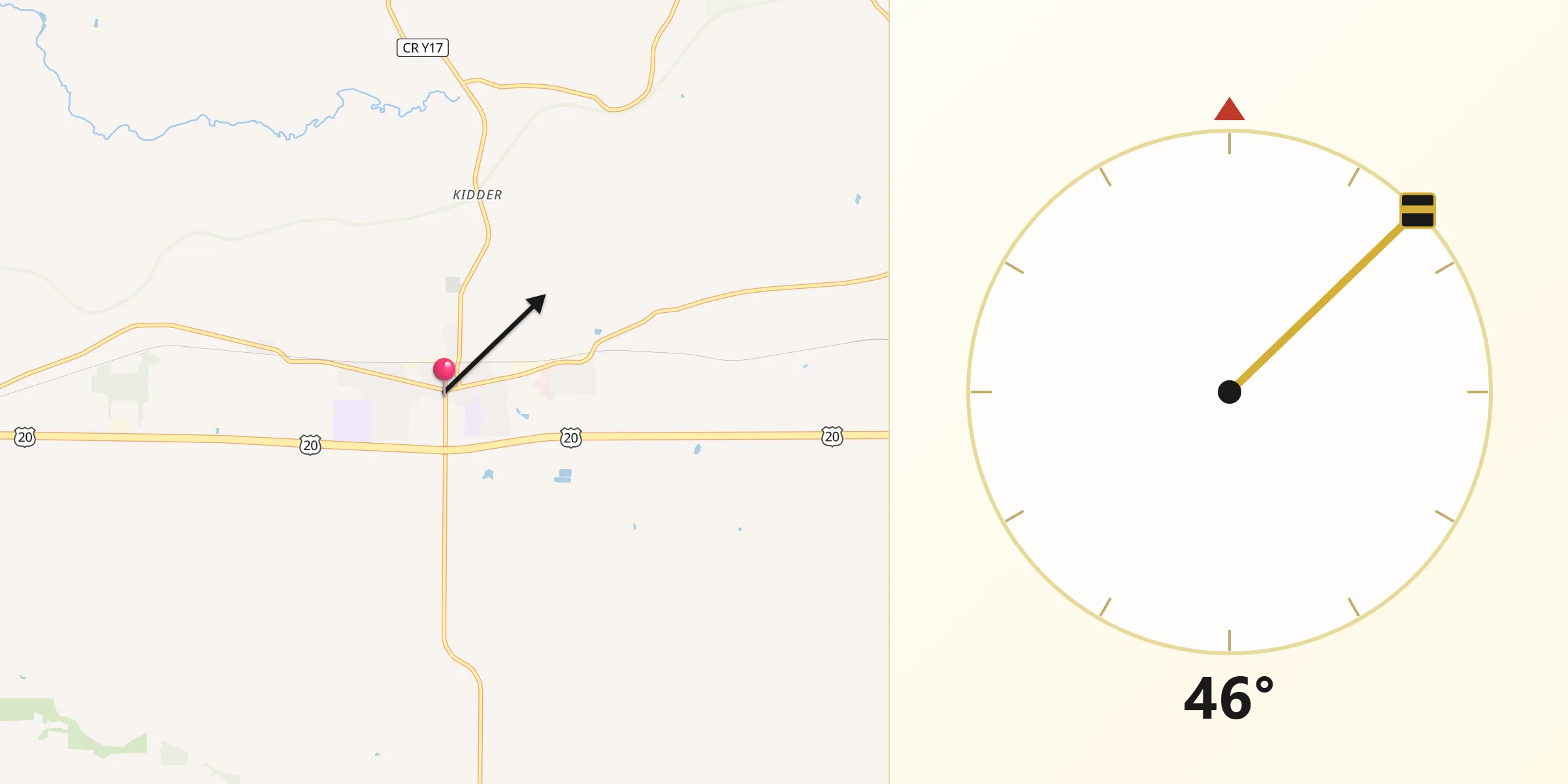 Qibla Direction from Epworth