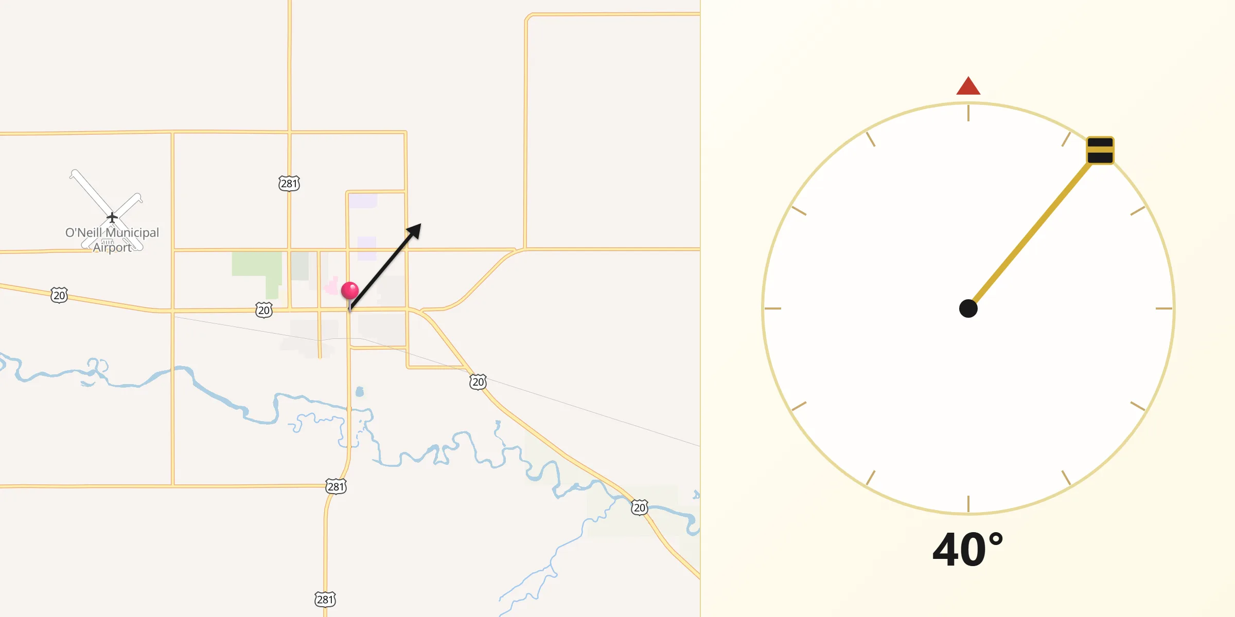 Qibla Direction from O'Neill