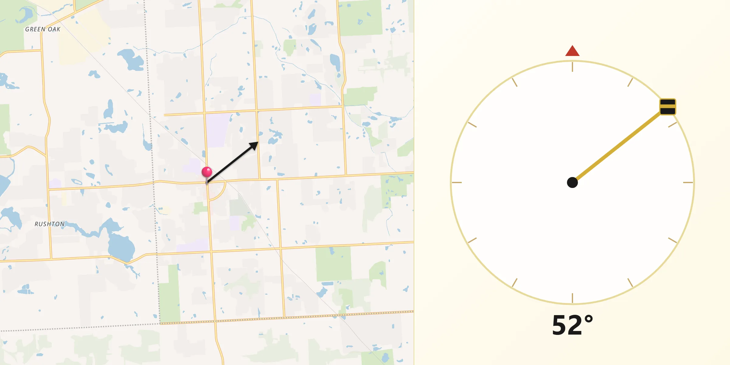 Qibla Direction from South Lyon