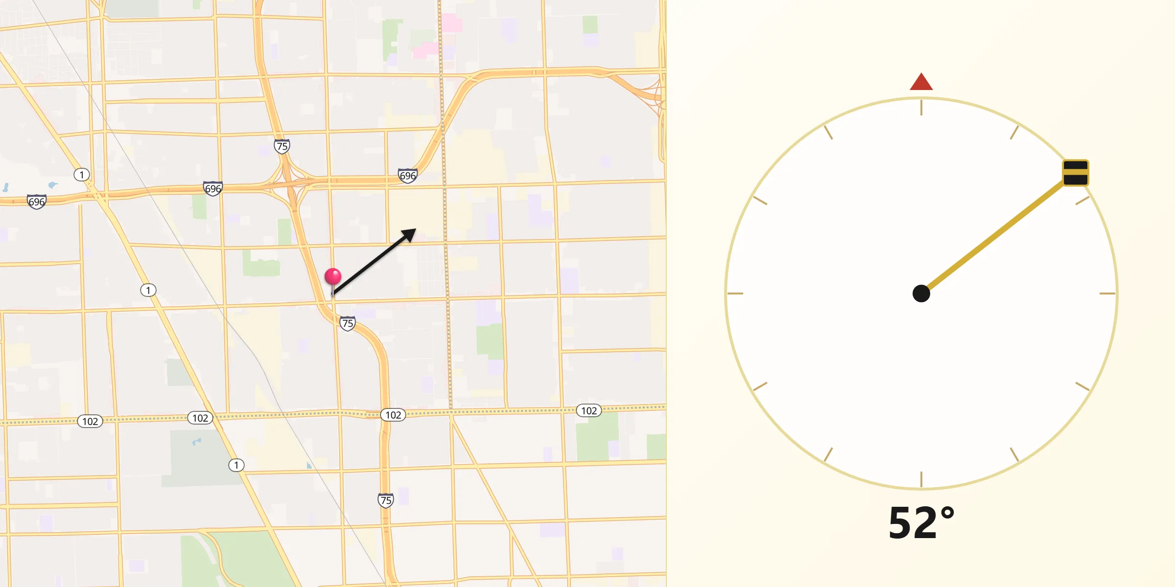 Qibla Direction from Hazel Park