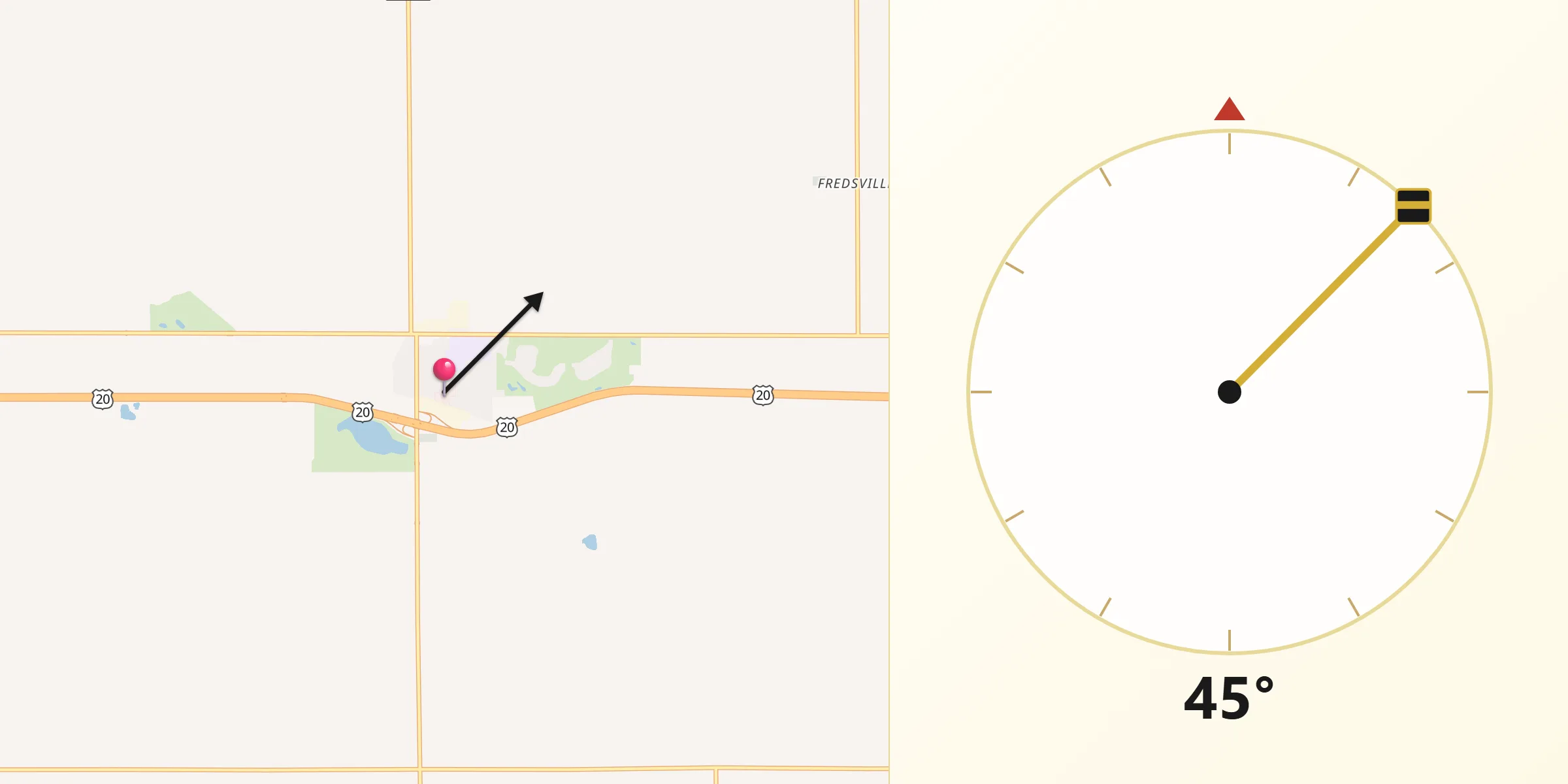 Qibla Direction from Dike