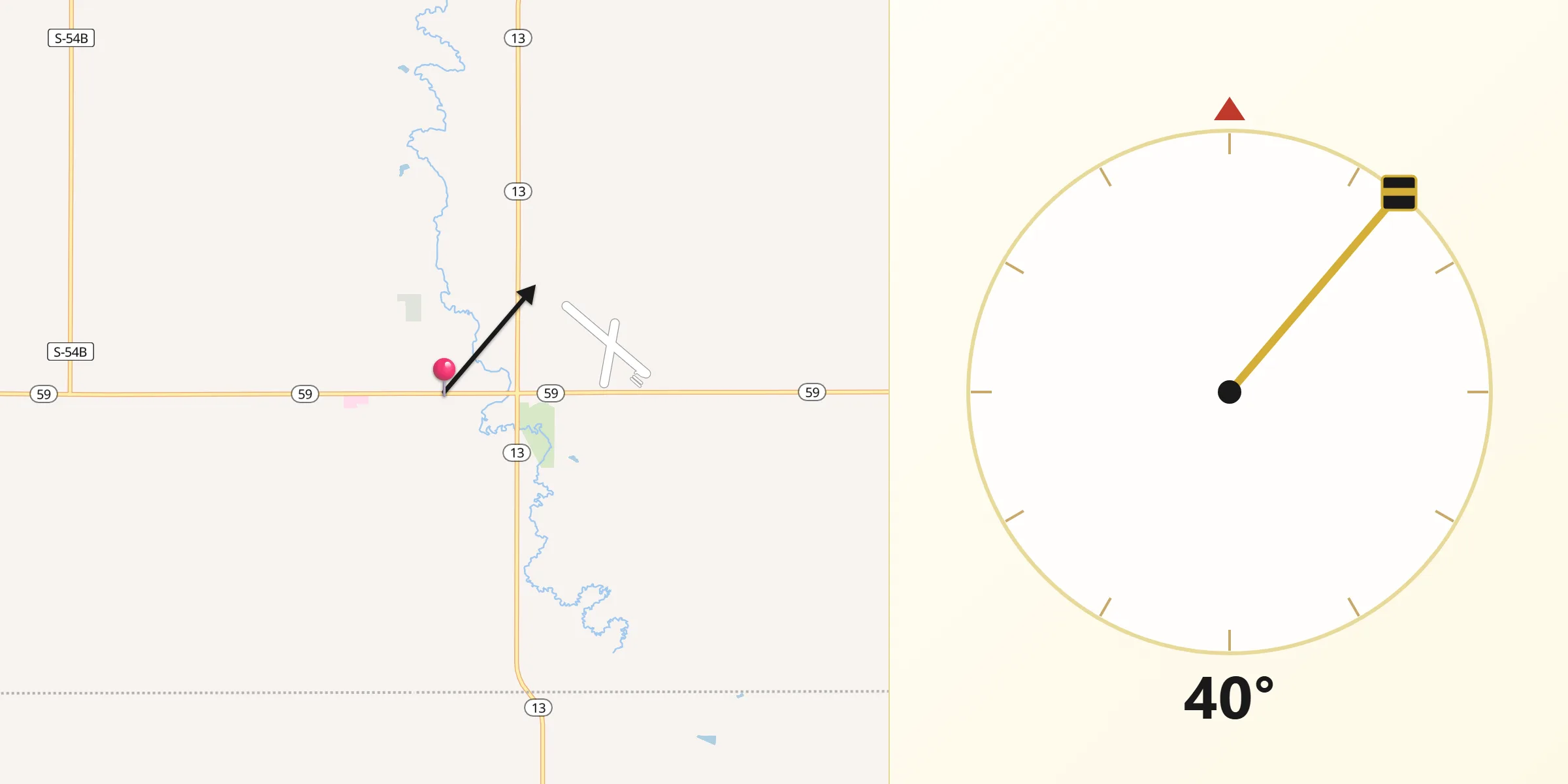 Qibla Direction from Creighton