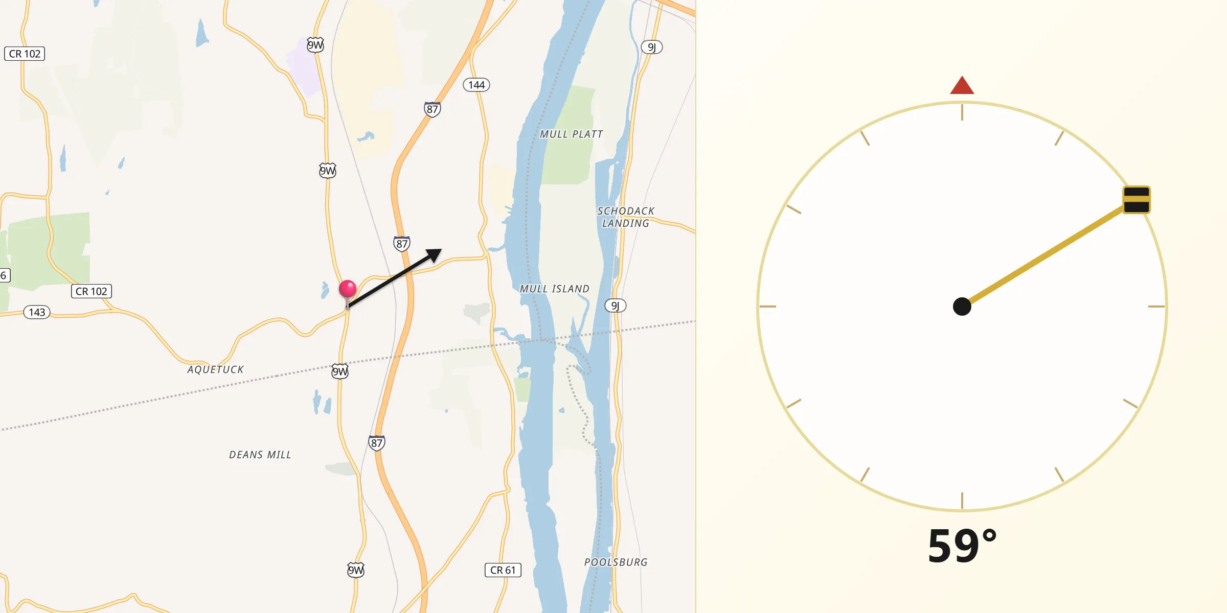 Qibla Direction from Ravena