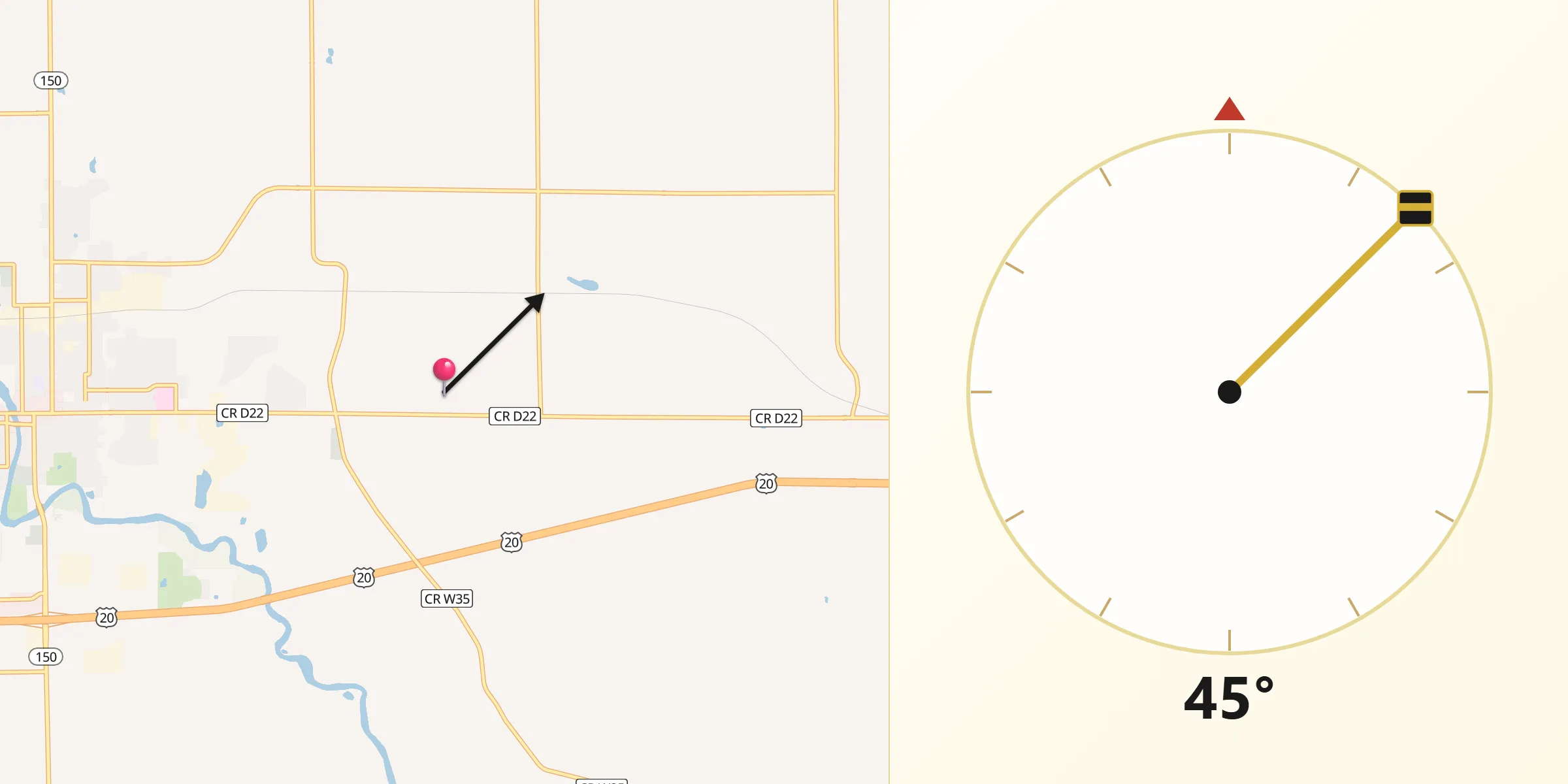 Qibla Direction from Buchanan County