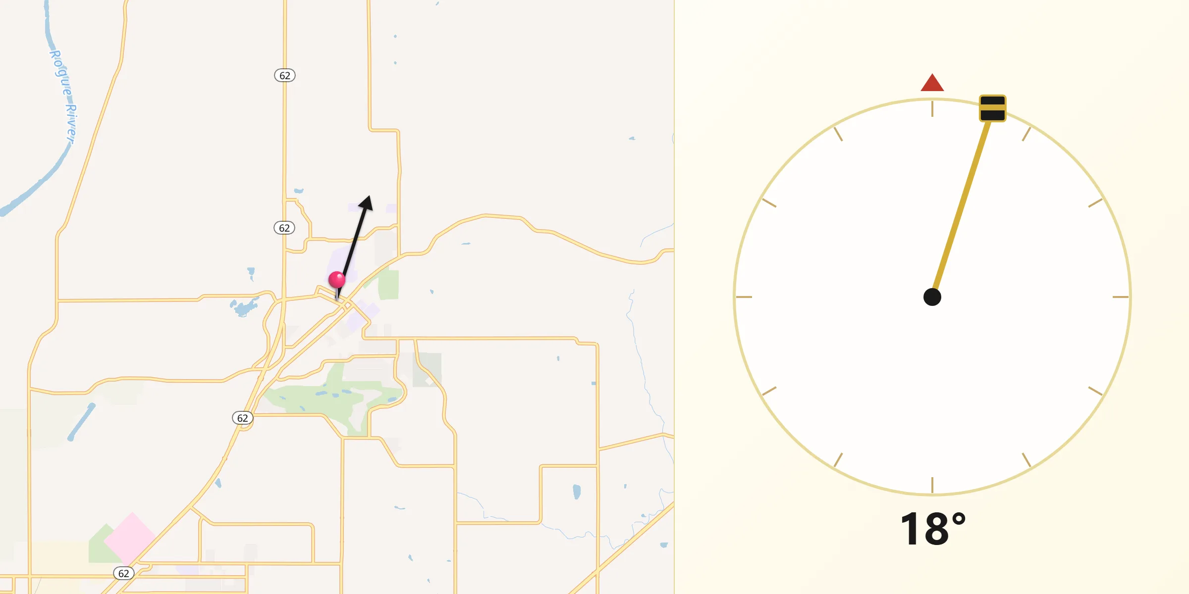 Qibla Direction from Eagle Point