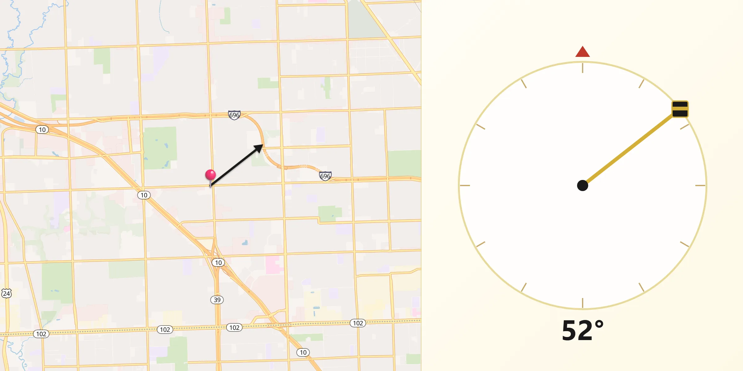 Qibla Direction from Southfield