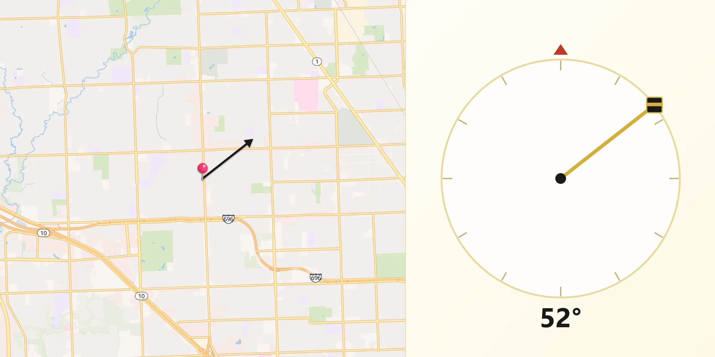 Qibla Direction from Lathrup Village