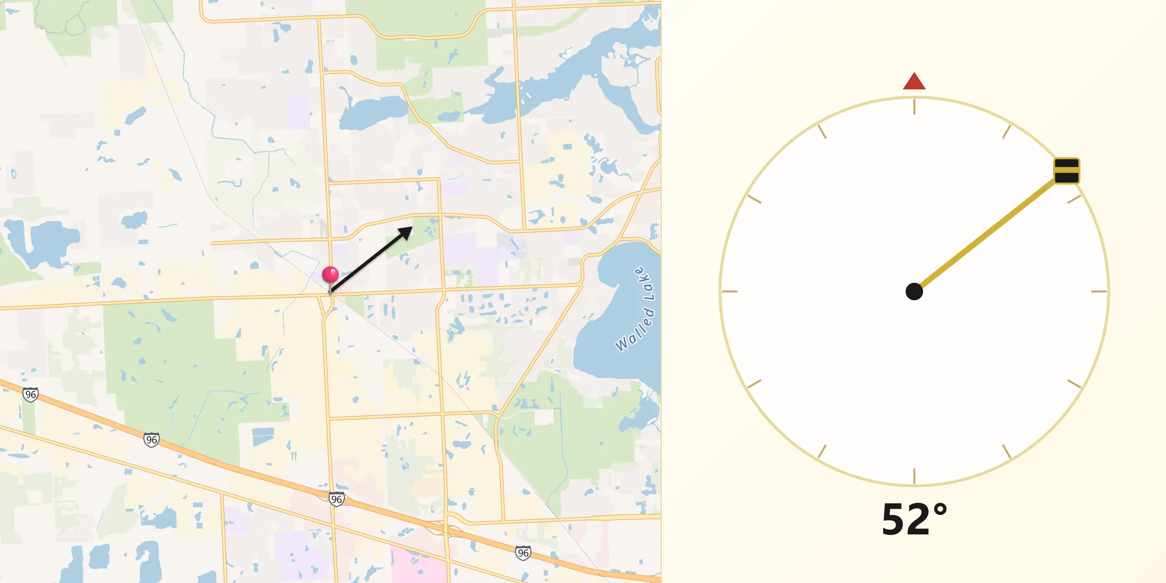 Qibla Direction from Wixom