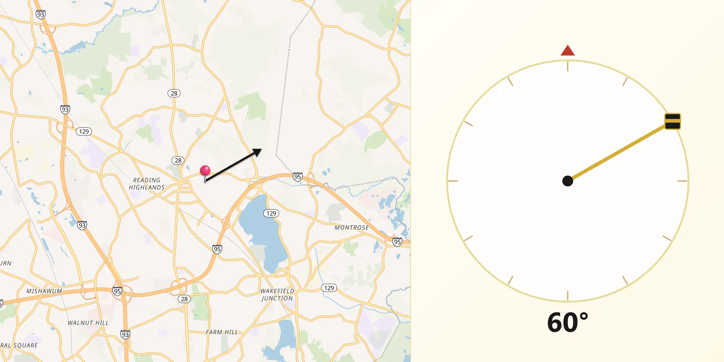 Qibla Direction from Reading