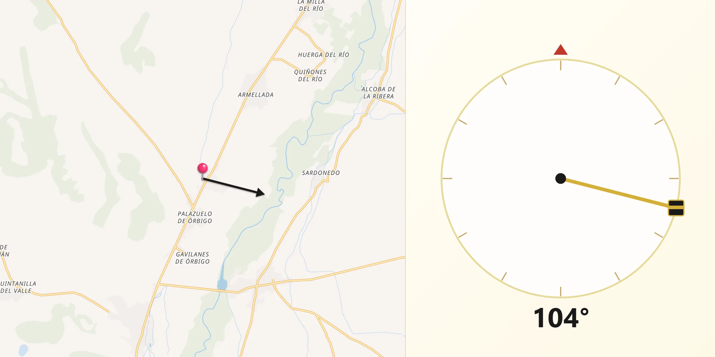 Dirección de la Qibla desde Turcia