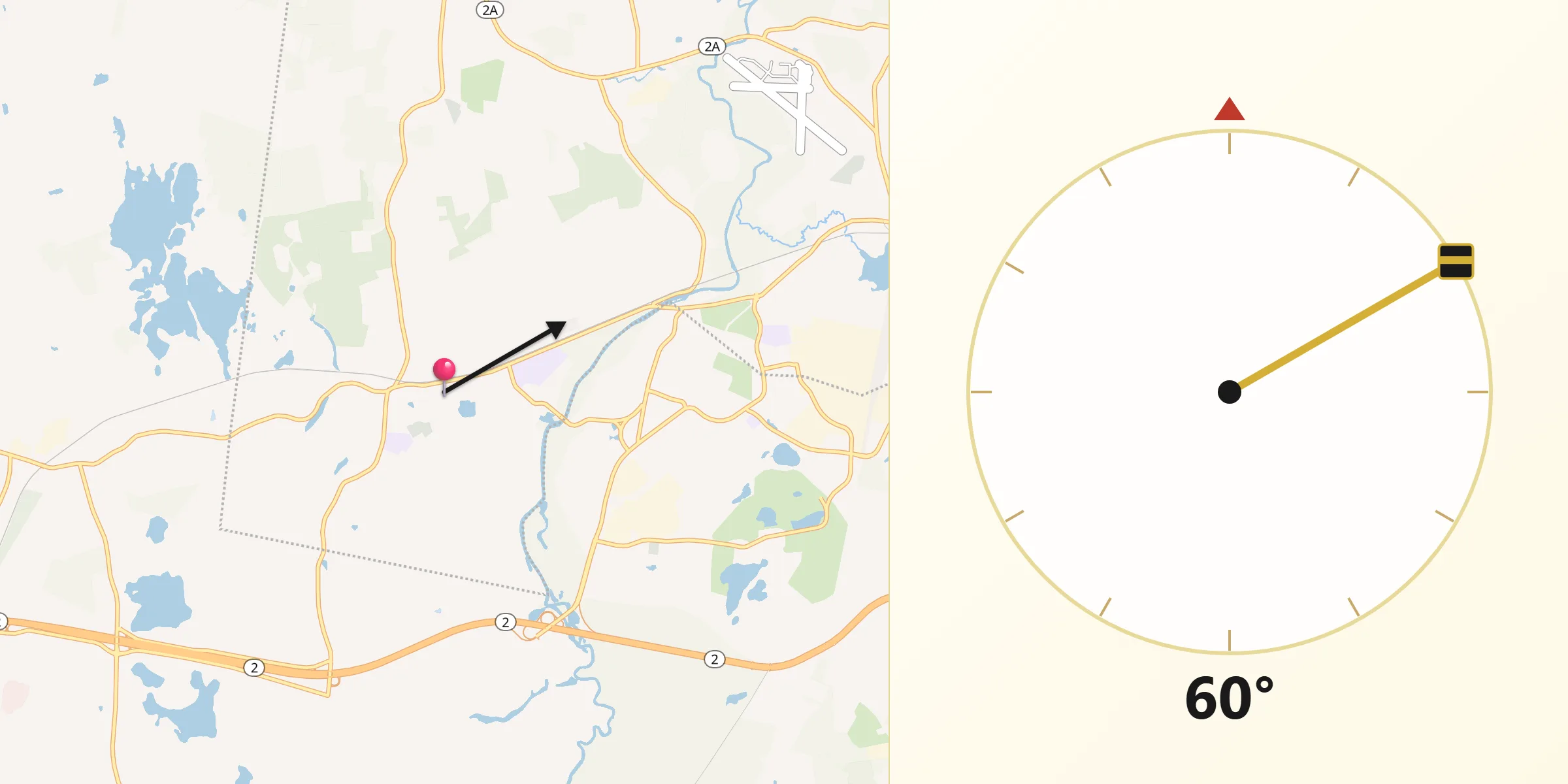 Qibla Direction from Shirley