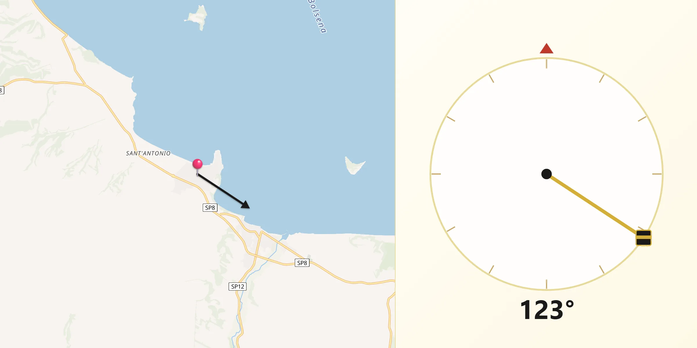 Direzione della Qibla da Capodimonte