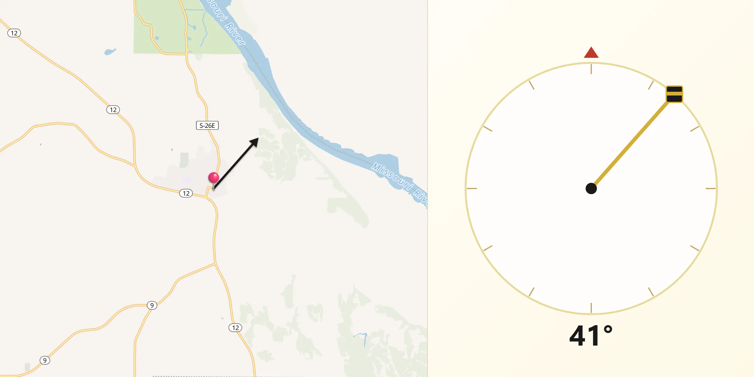Qibla Direction from Ponca