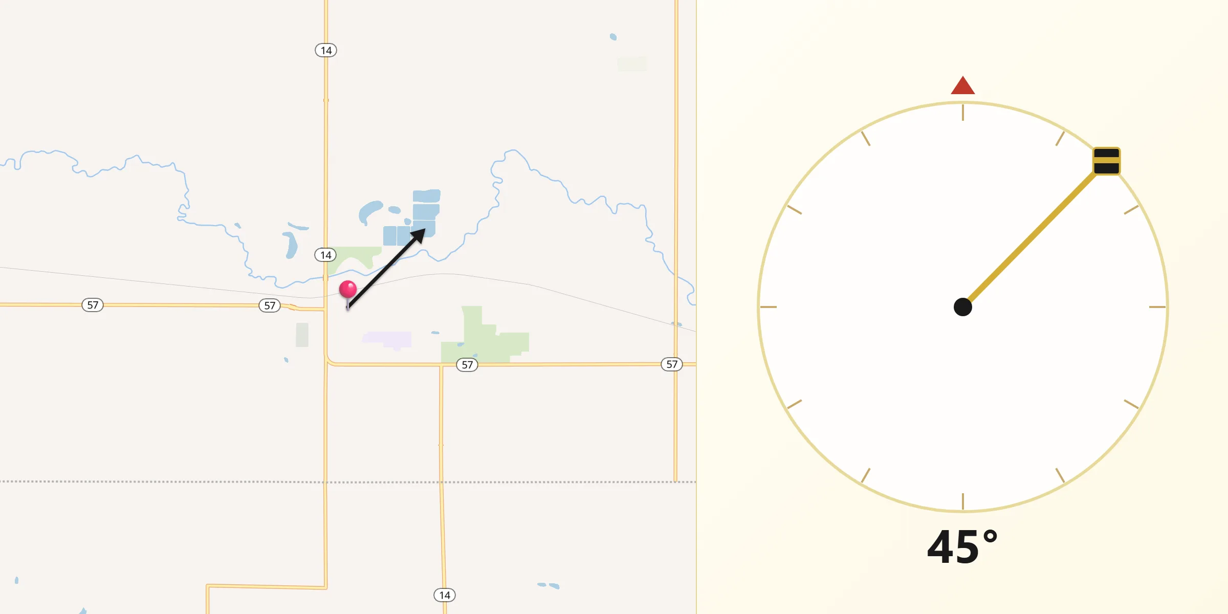 Qibla Direction from Parkersburg