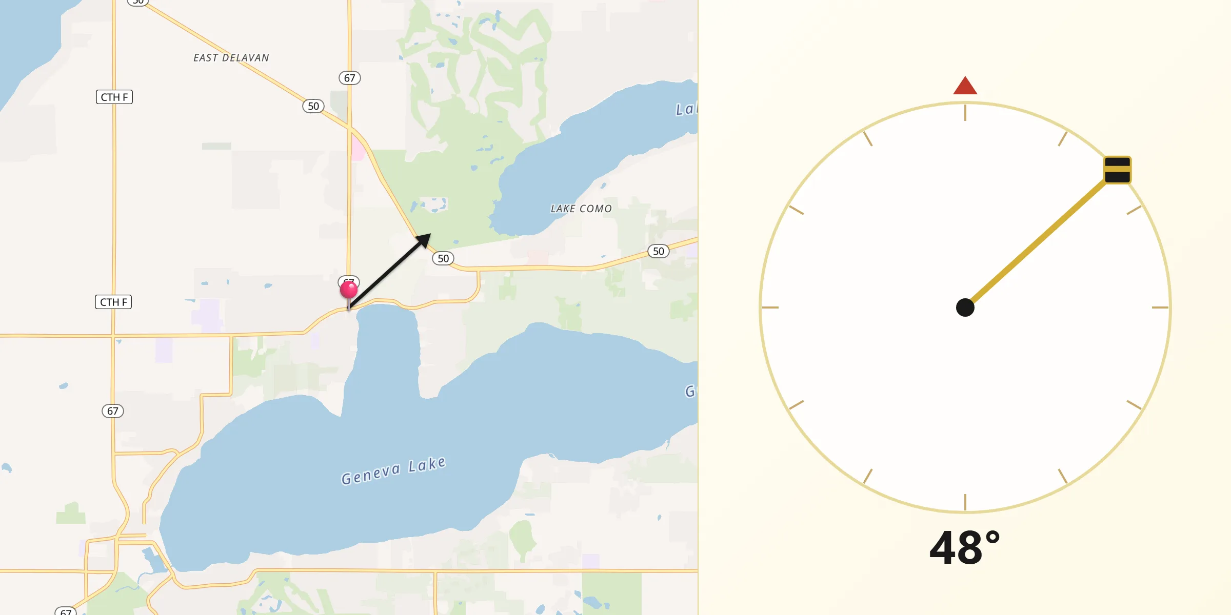 Qibla Direction from Williams Bay