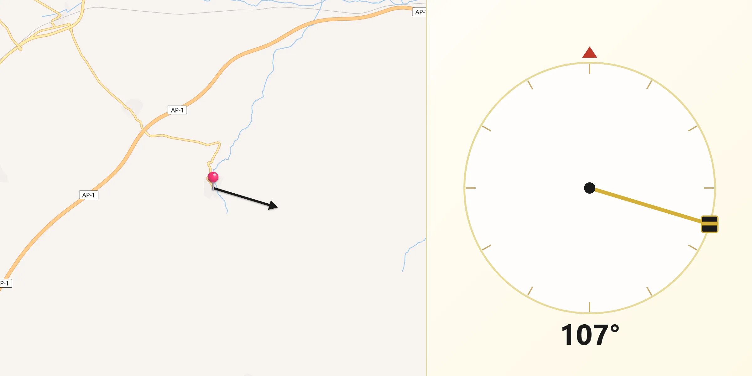 Dirección de la Qibla desde Vallarta de Bureba