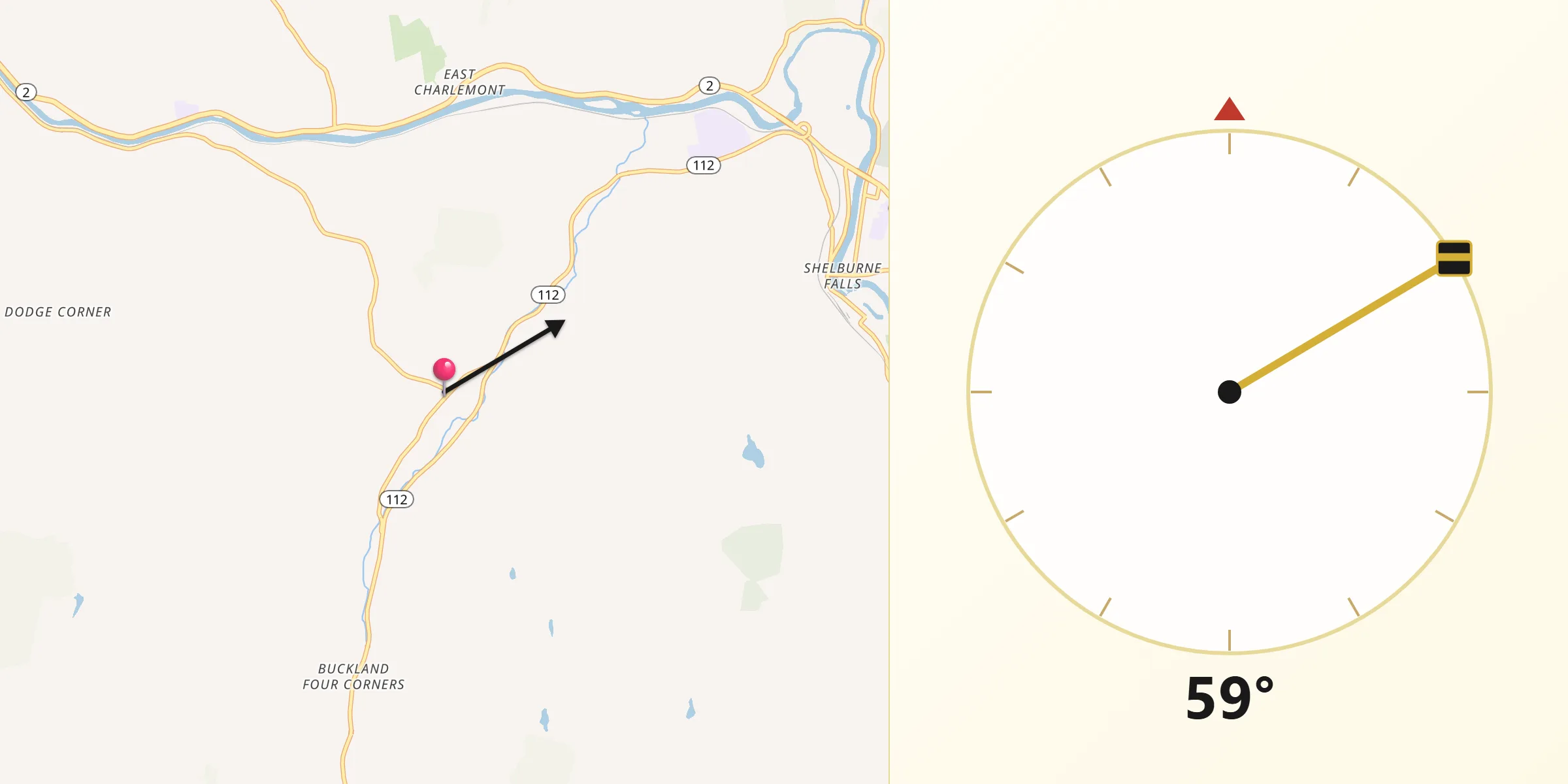 Qibla Direction from Buckland