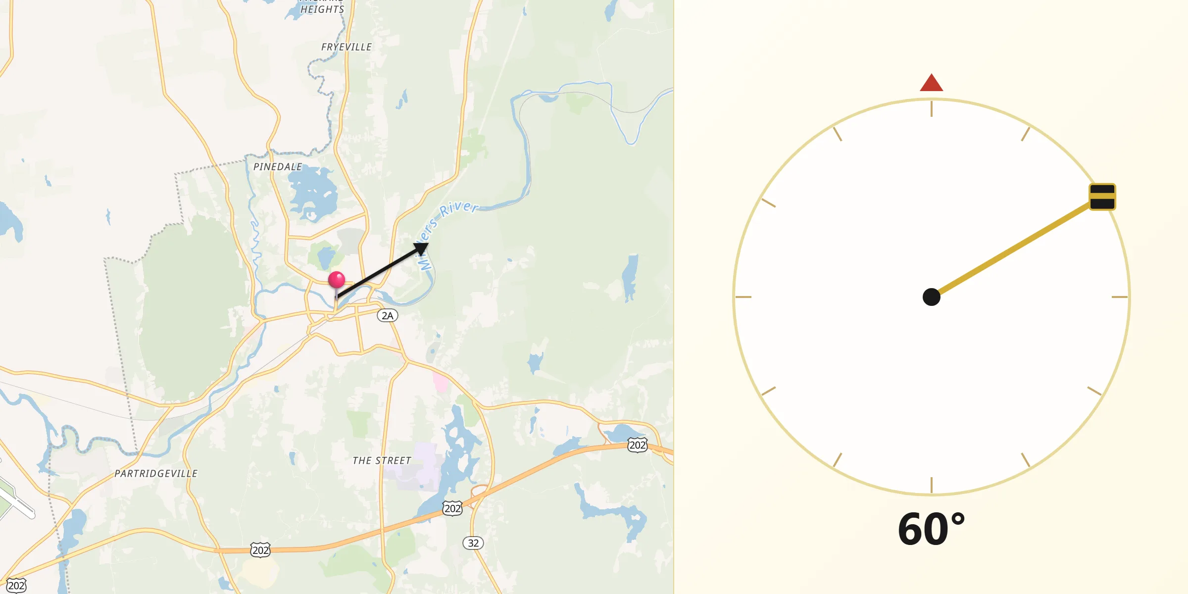 Qibla Direction from Athol