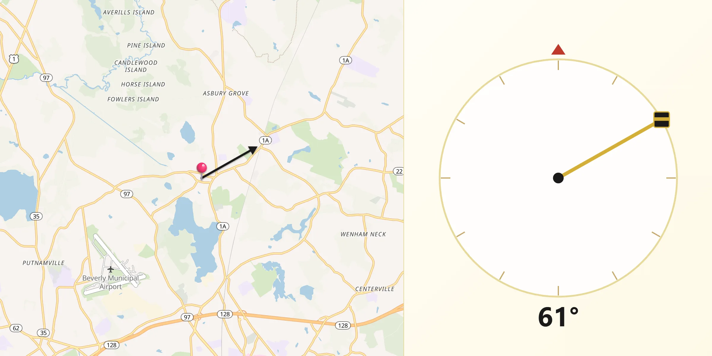 Qibla Direction from Wenham