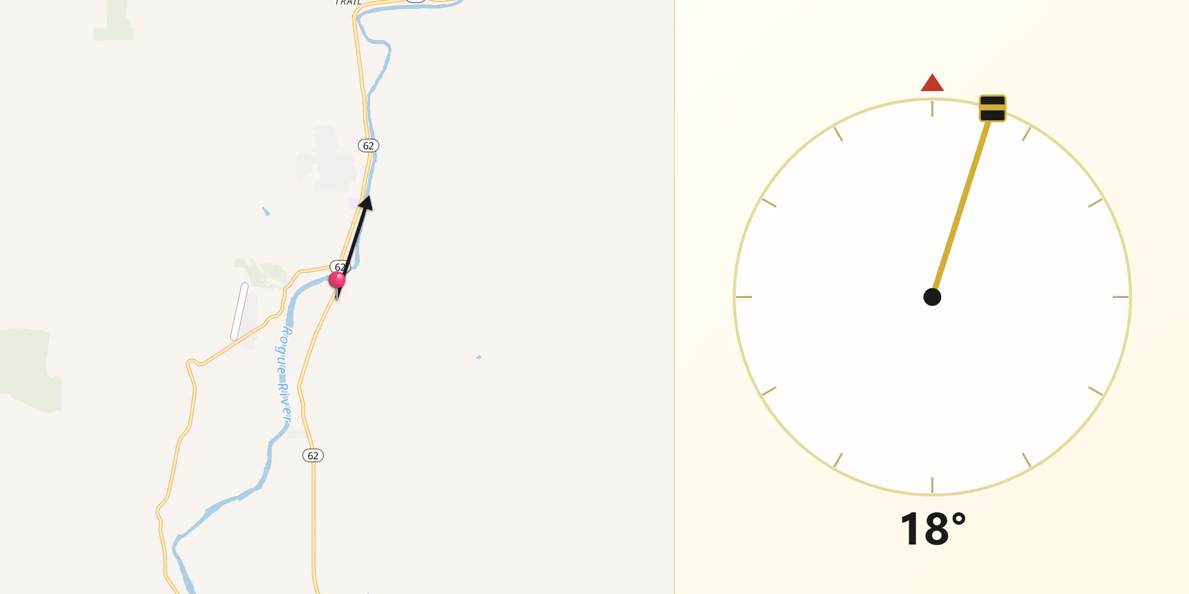 Qibla Direction from Shady Cove