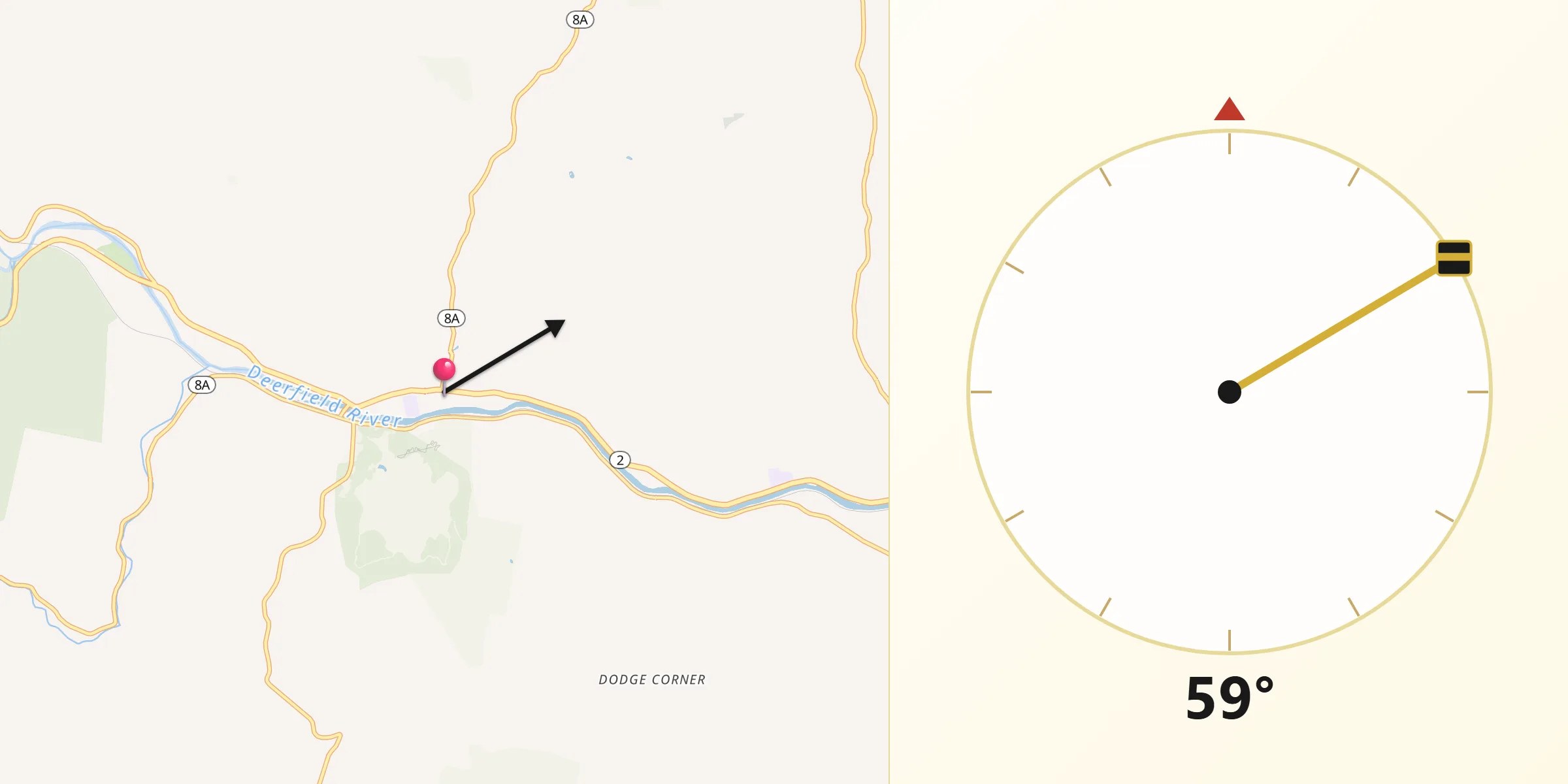 Qibla Direction from Charlemont