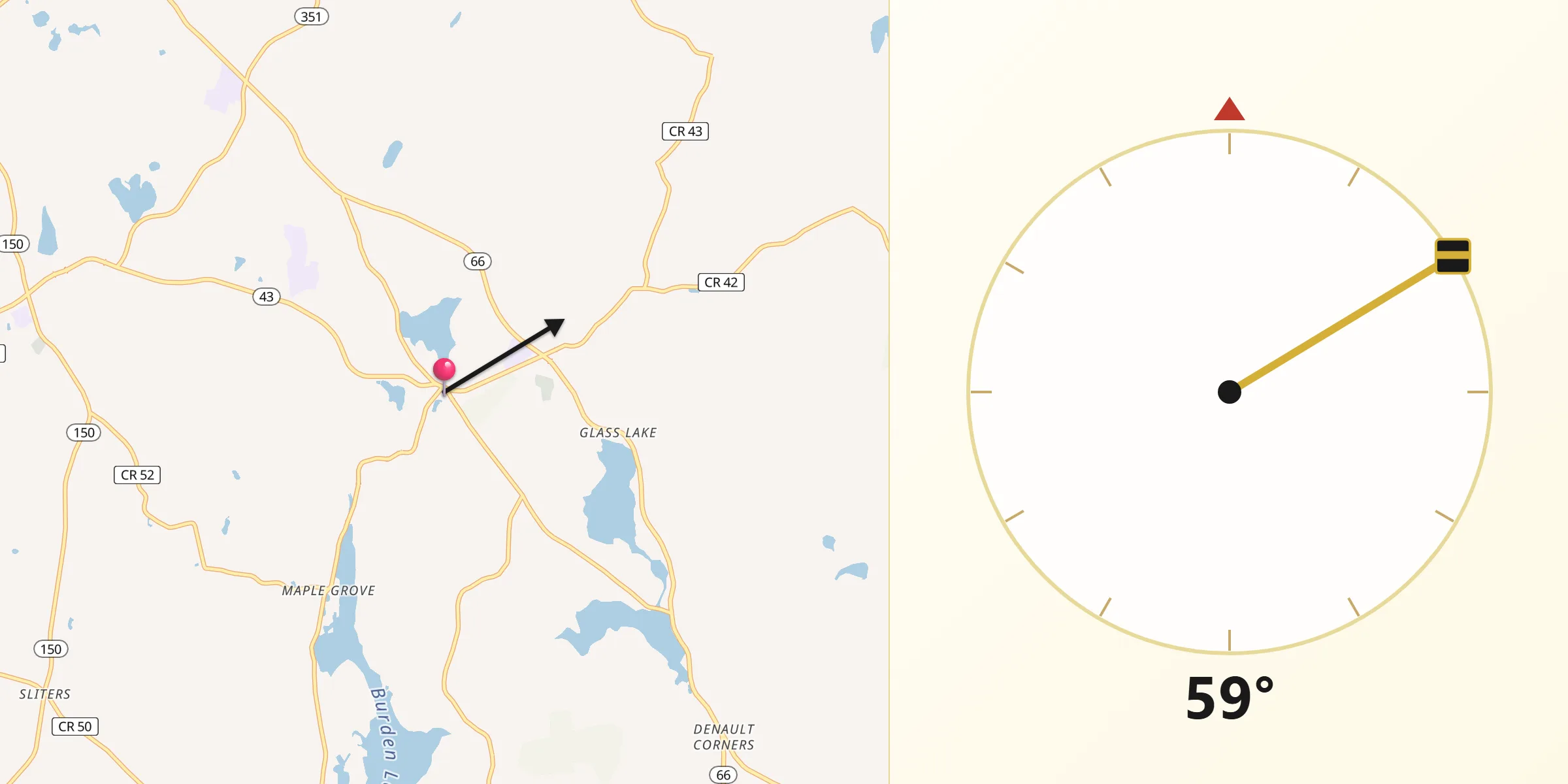 Qibla Direction from Averill Park