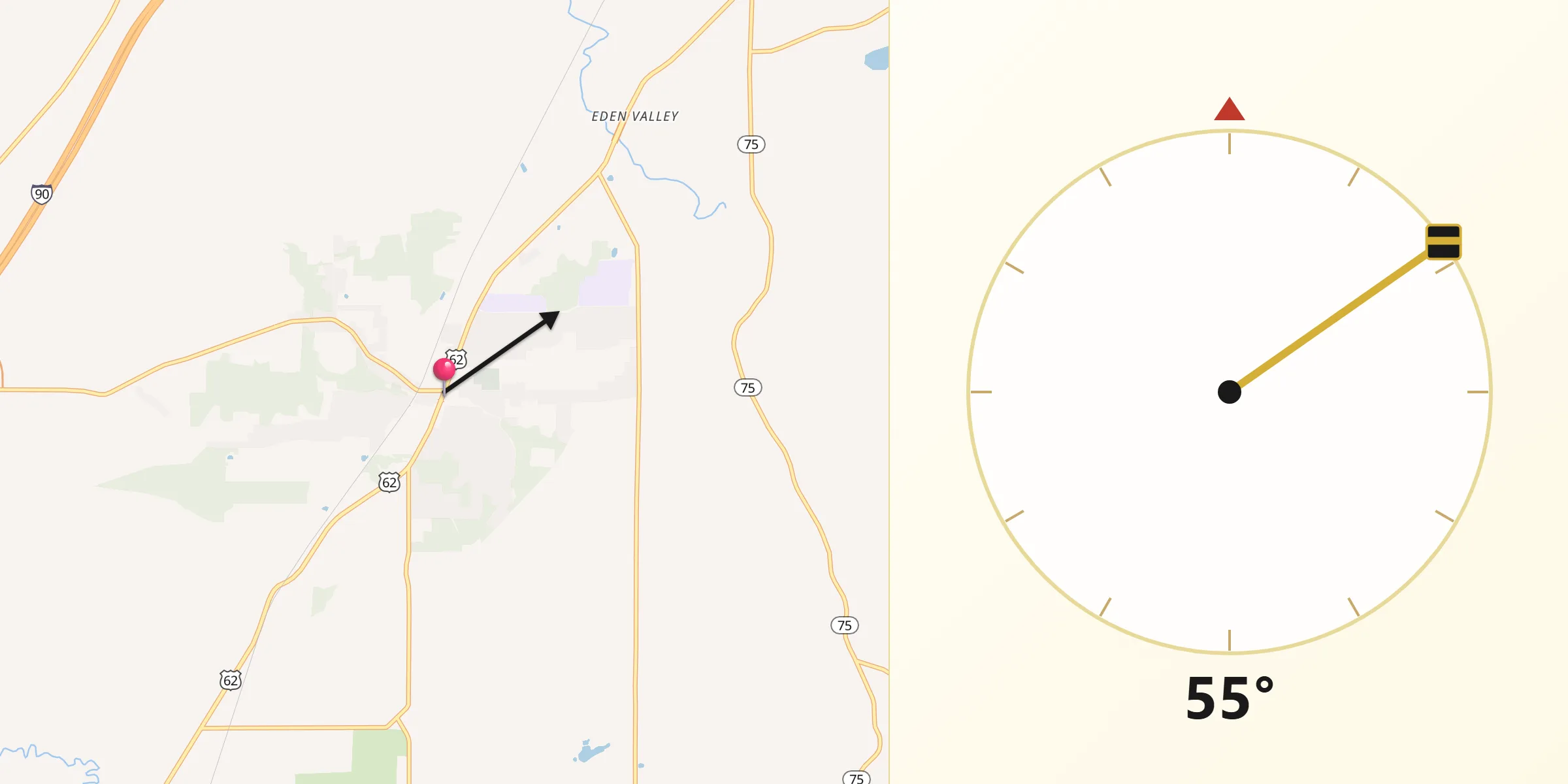 Qibla Direction from Eden