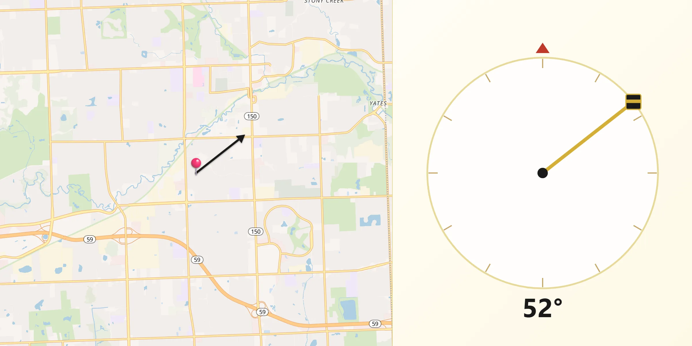 Qibla Direction from Rochester Hills