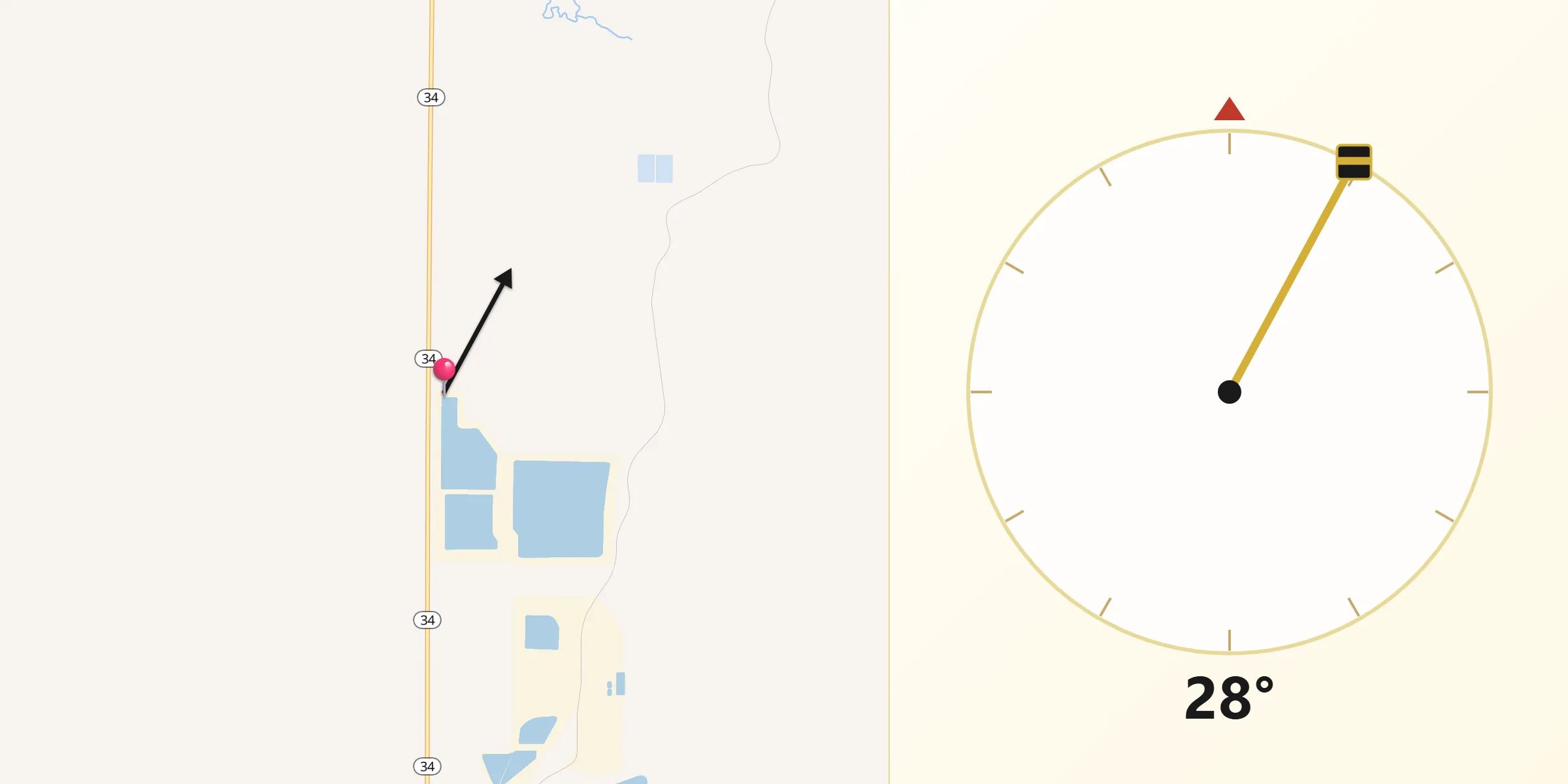 Qibla Direction from Caribou